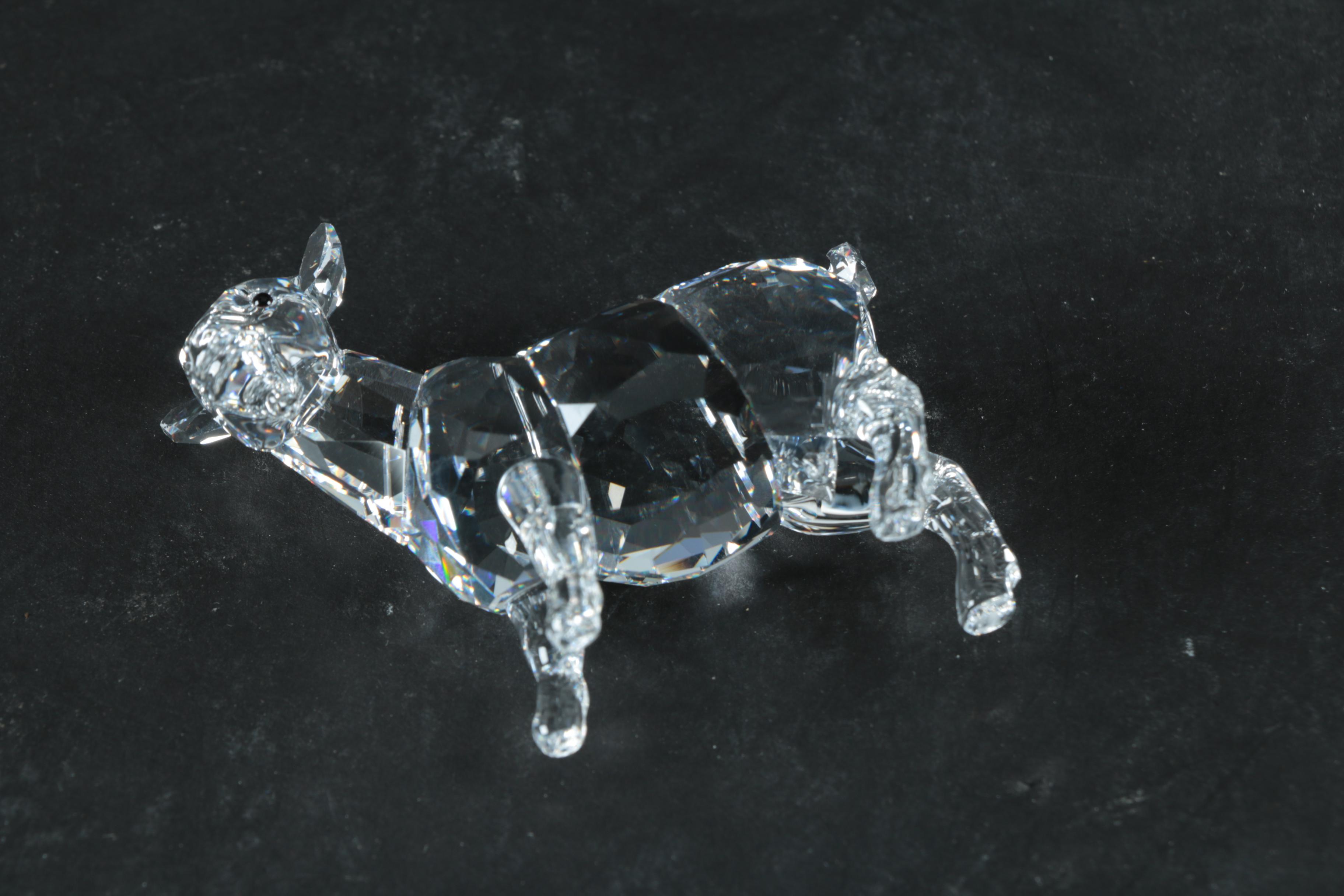 Swarovski Crystal Goat and Angel Figurine