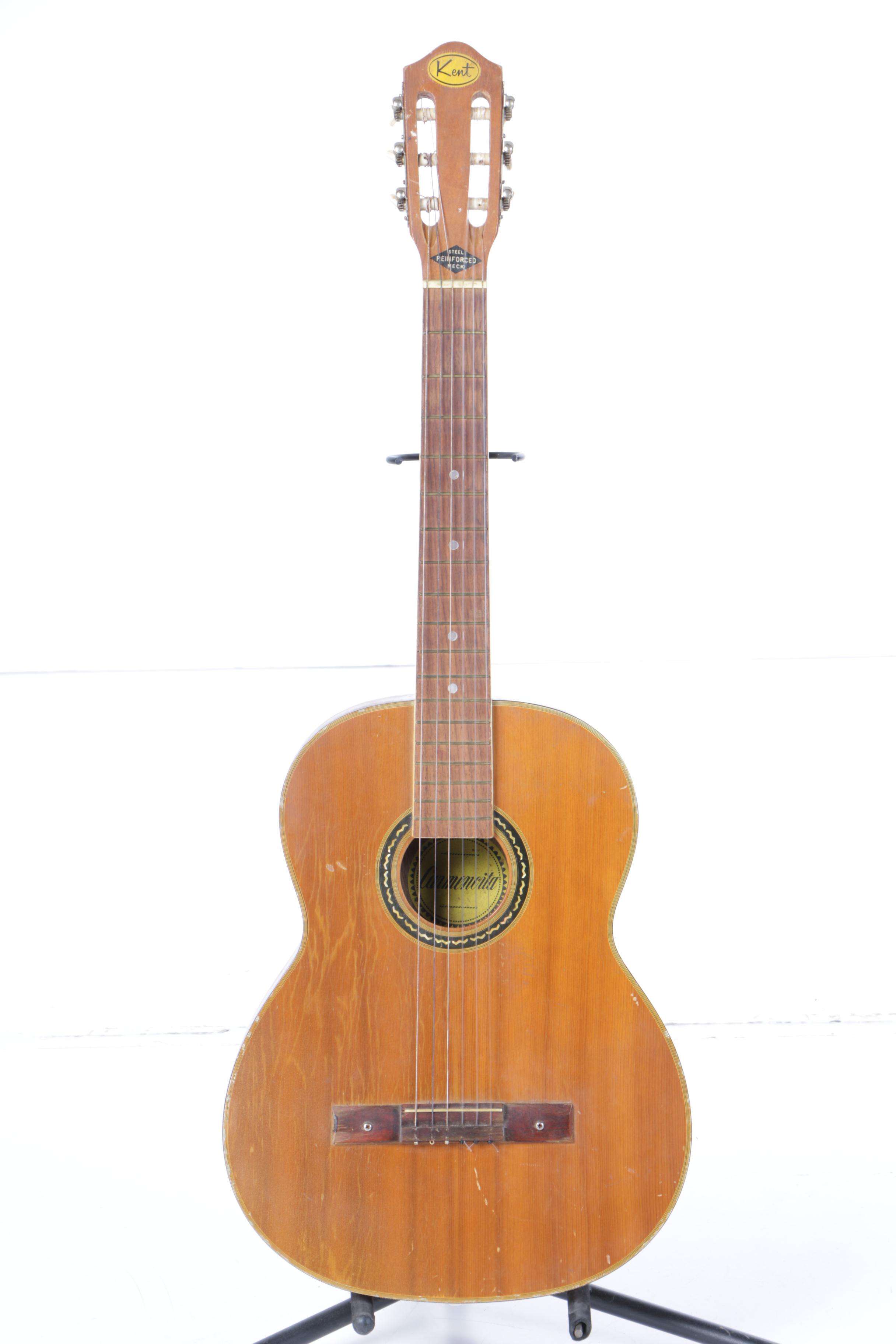 Vintage Kent Carmencita Acoustic Guitar and Case