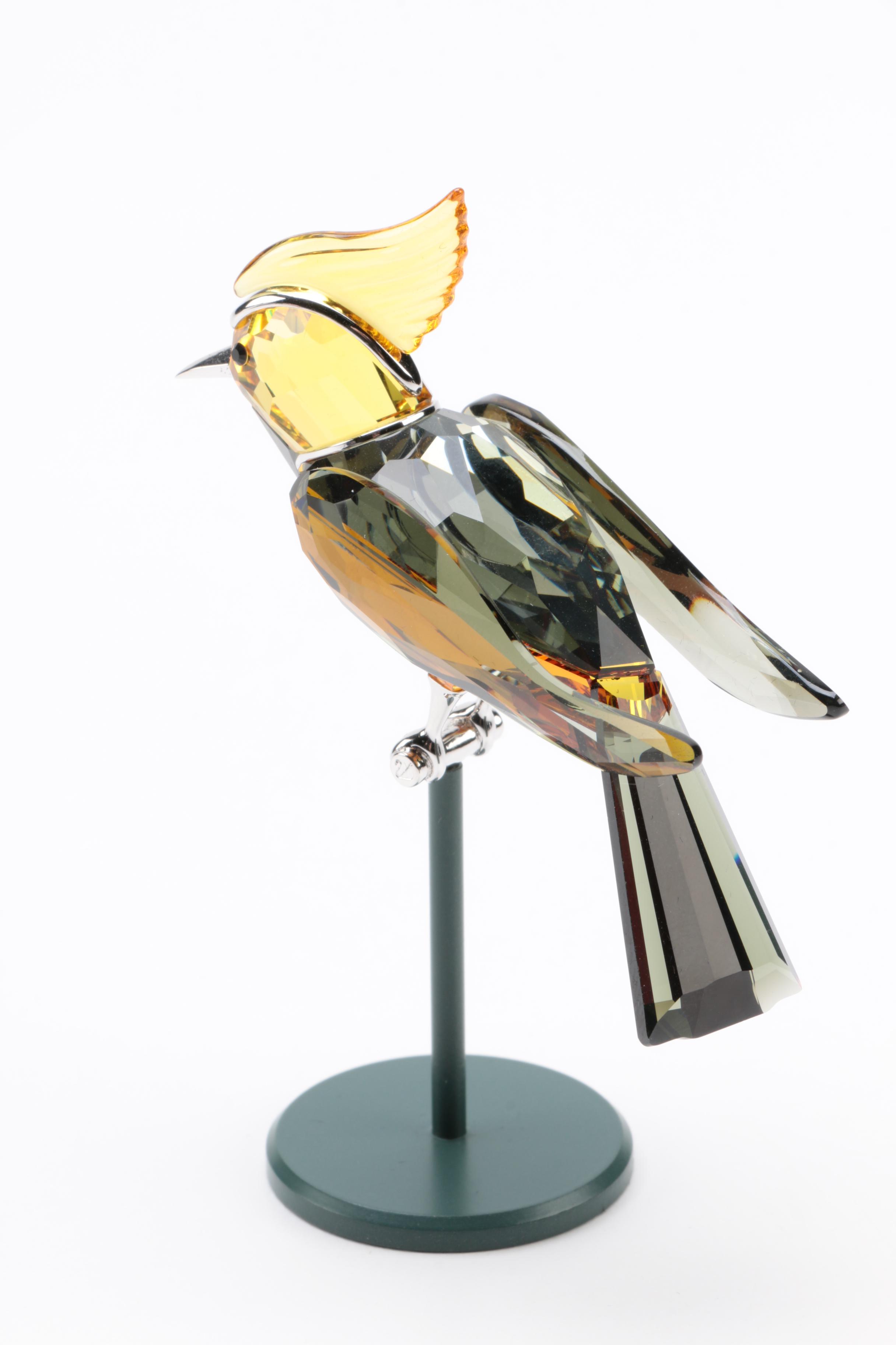 Collection of Three Swarovski Crystal Bird Figurines
