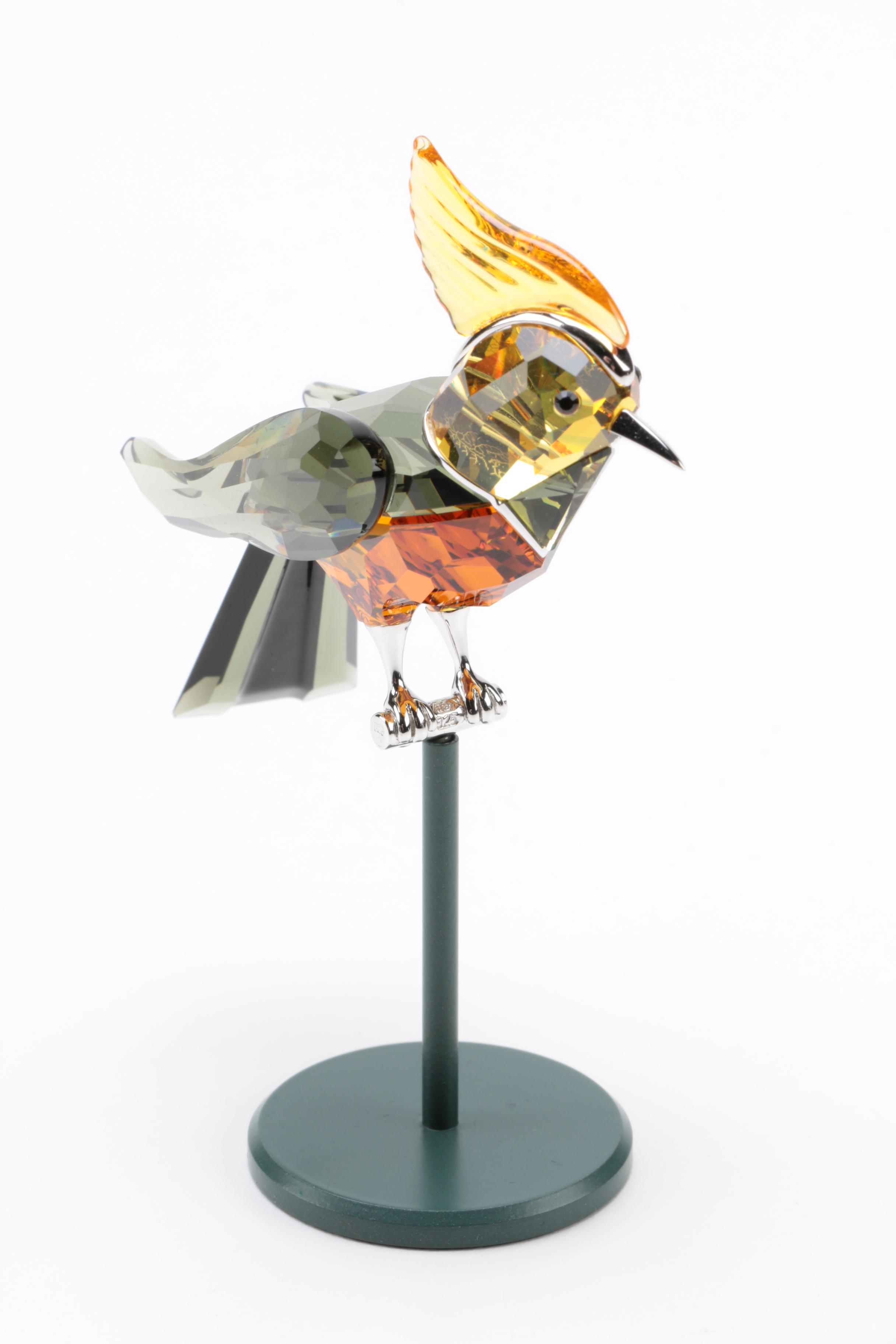Collection of Three Swarovski Crystal Bird Figurines