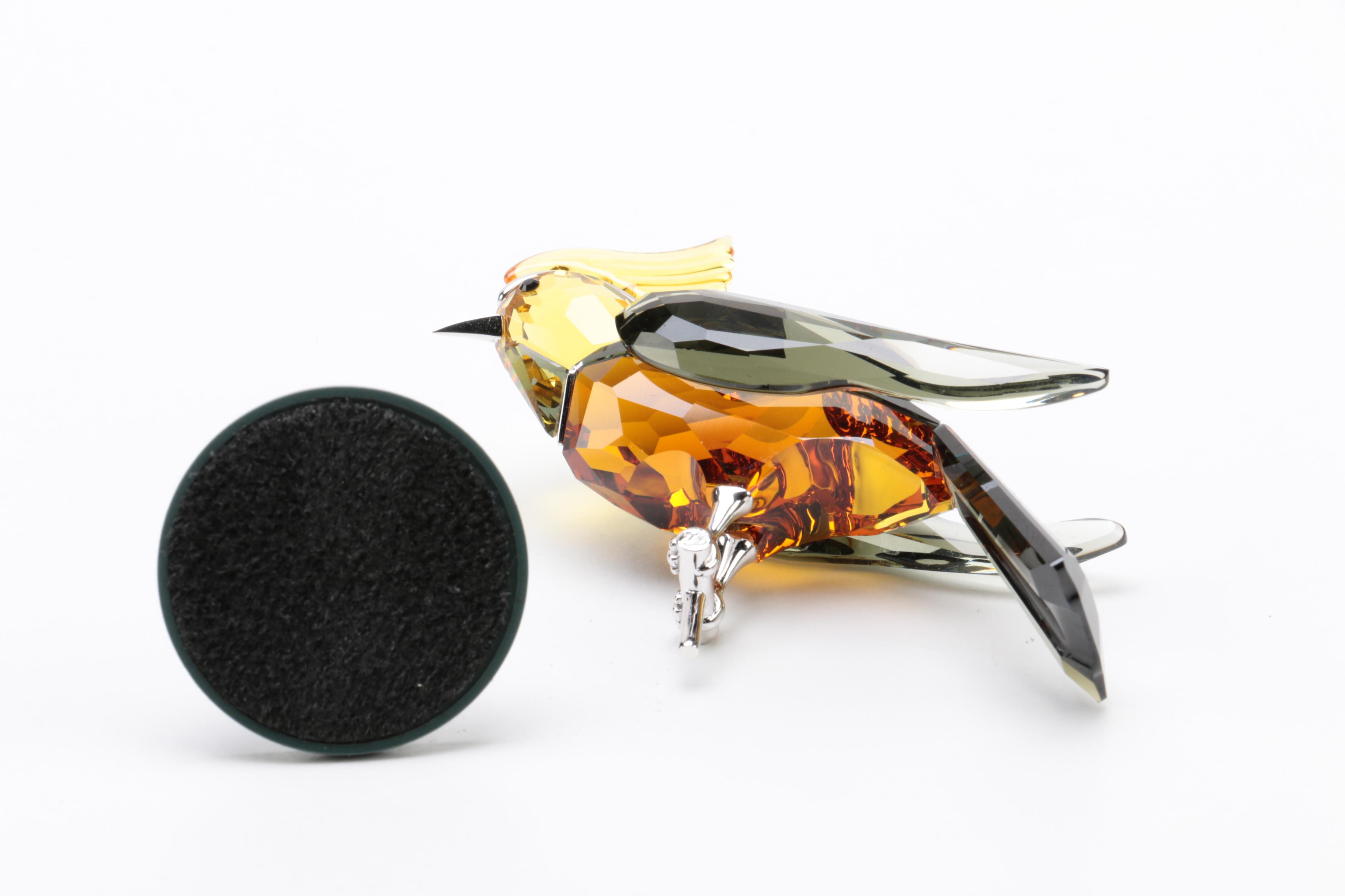 Collection of Three Swarovski Crystal Bird Figurines