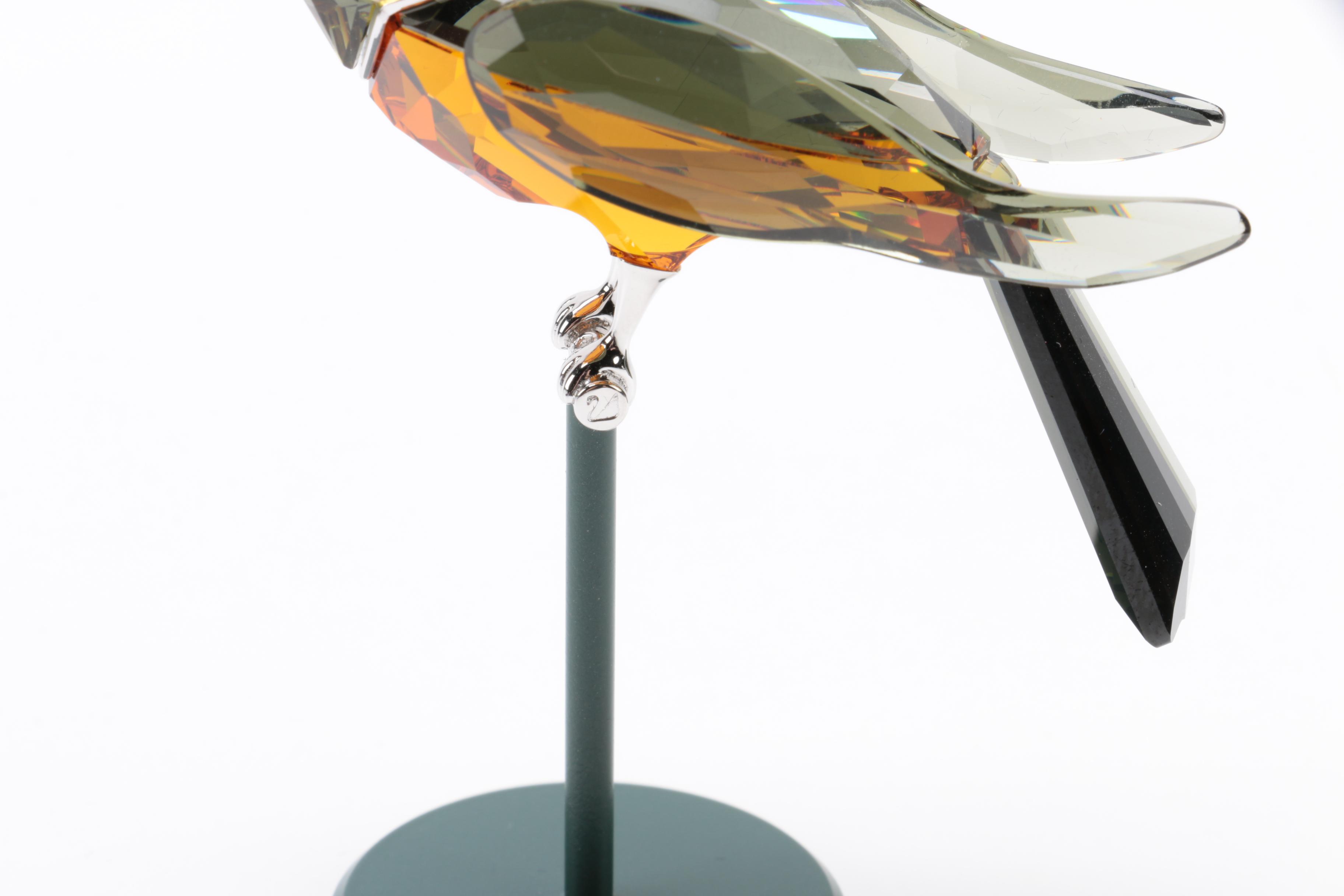 Collection of Three Swarovski Crystal Bird Figurines