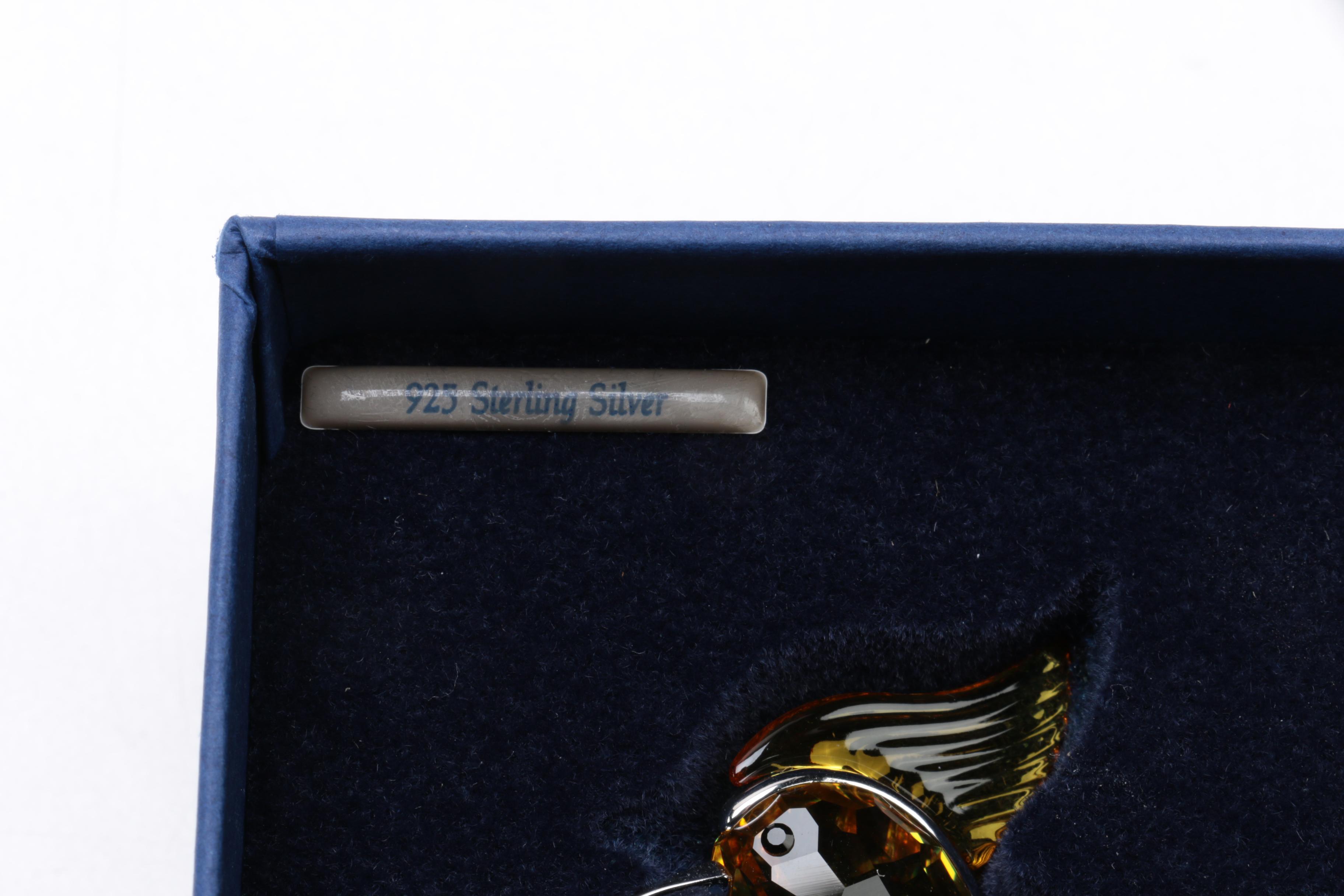 Collection of Three Swarovski Crystal Bird Figurines