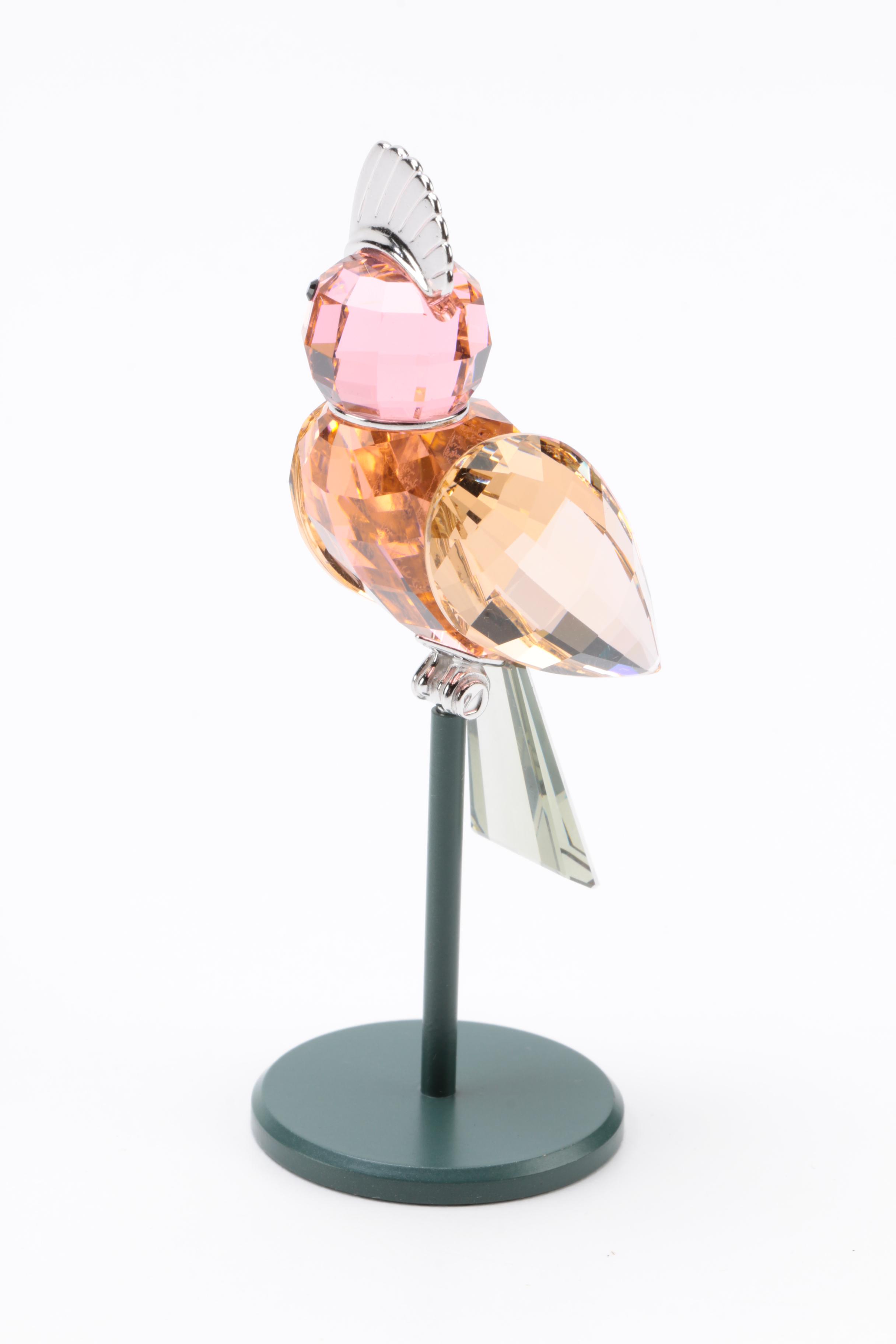 Collection of Three Swarovski Crystal Bird Figurines