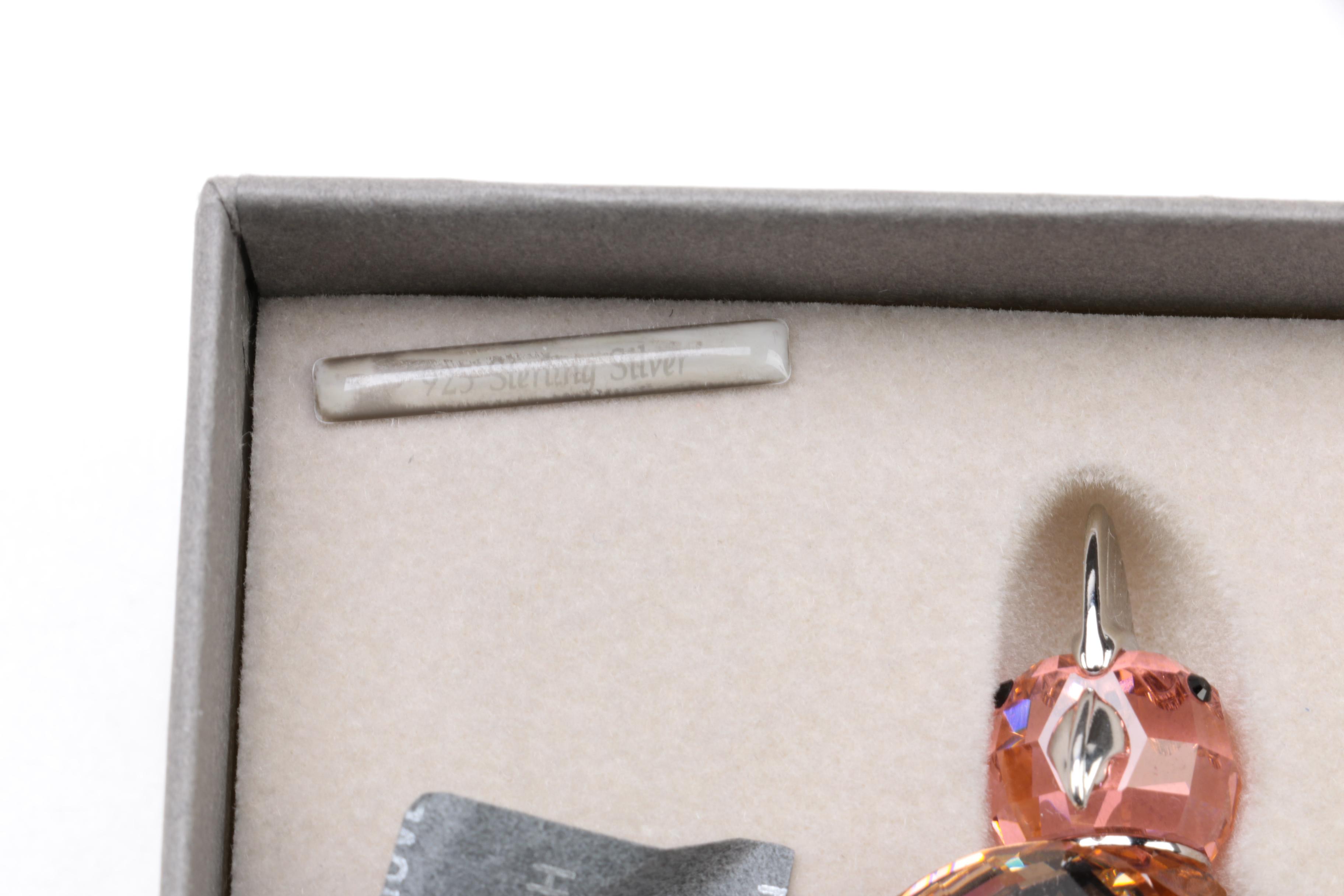 Collection of Three Swarovski Crystal Bird Figurines