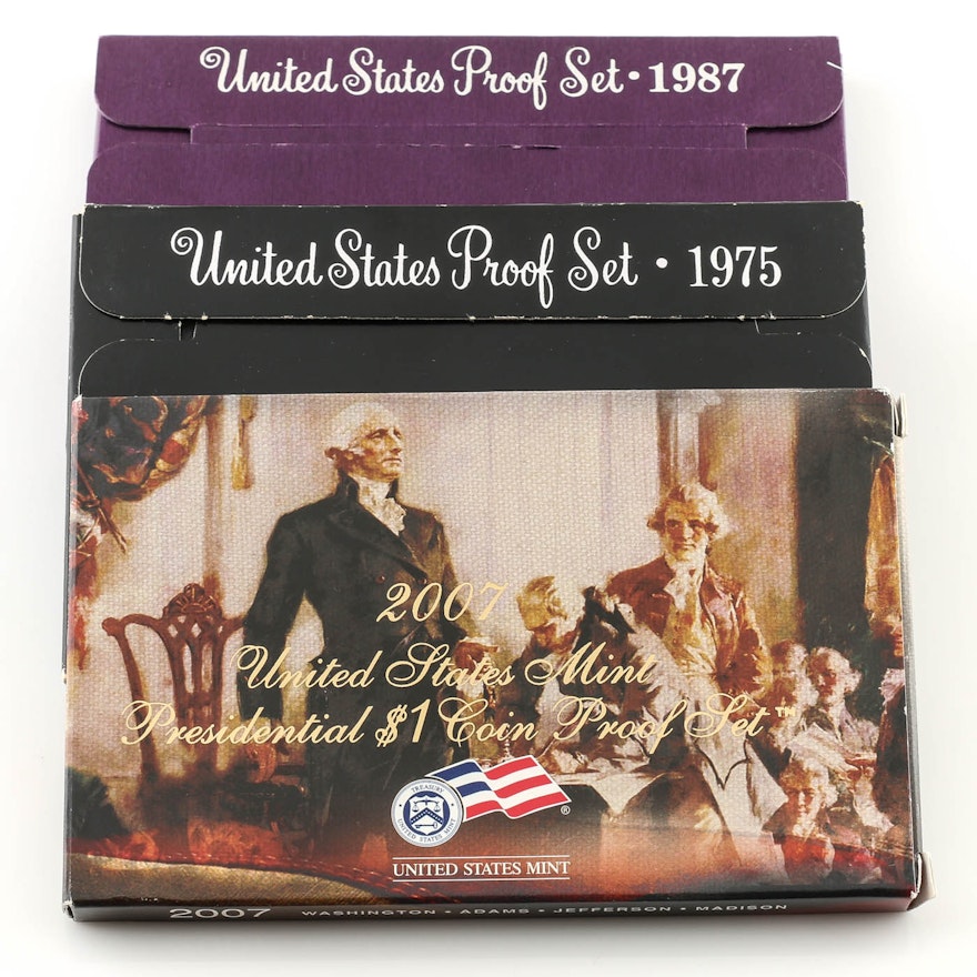 Three U.S. Mint Proof Sets