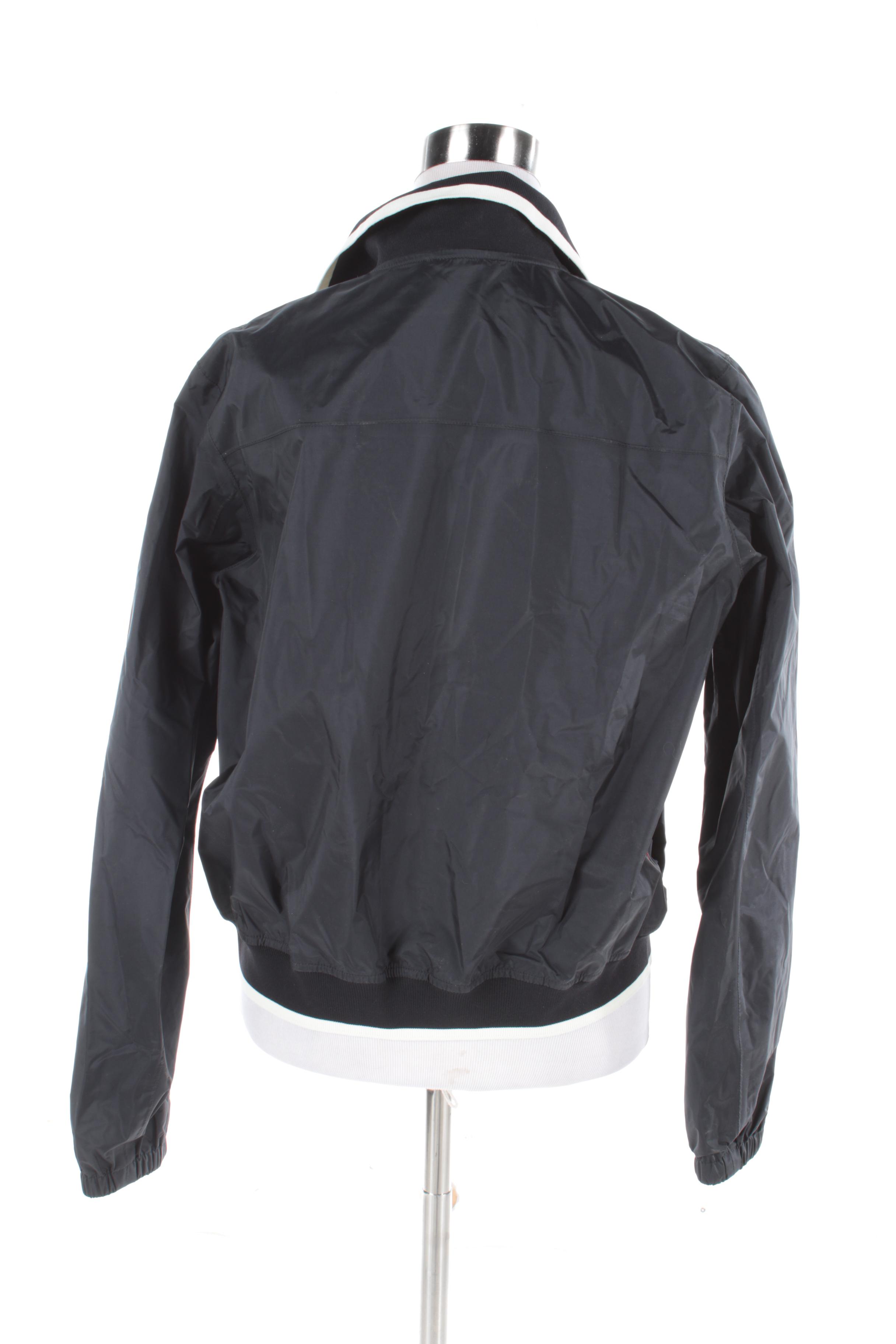 Prada Black Nylon Zipper-Front Jacket