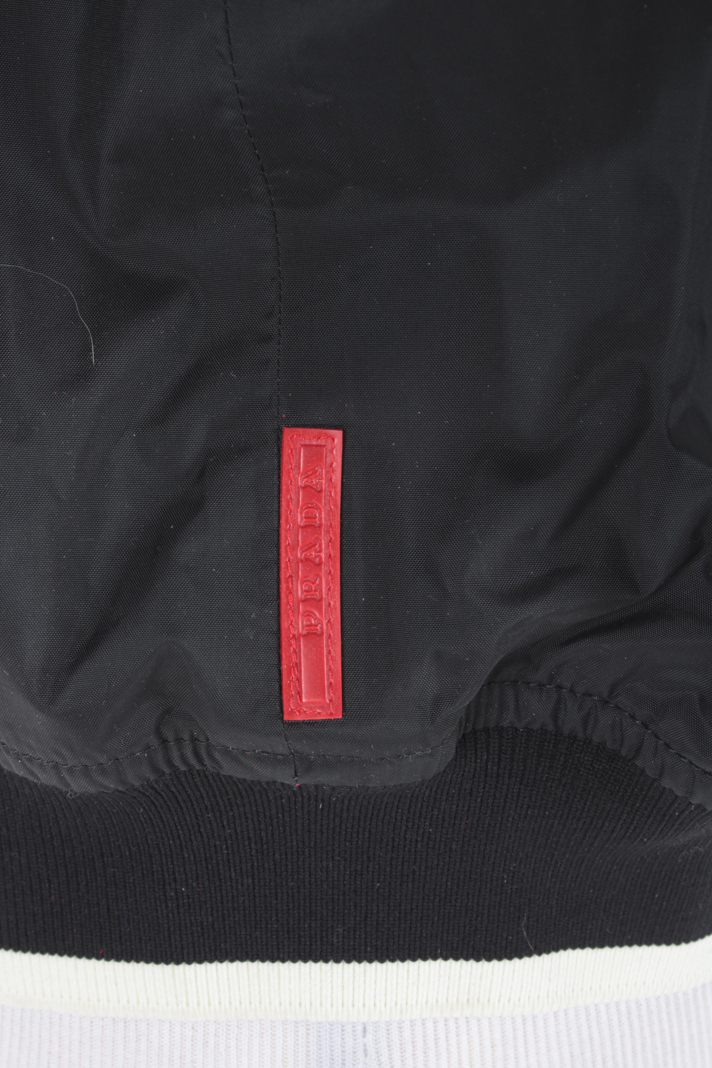 Prada Black Nylon Zipper-Front Jacket