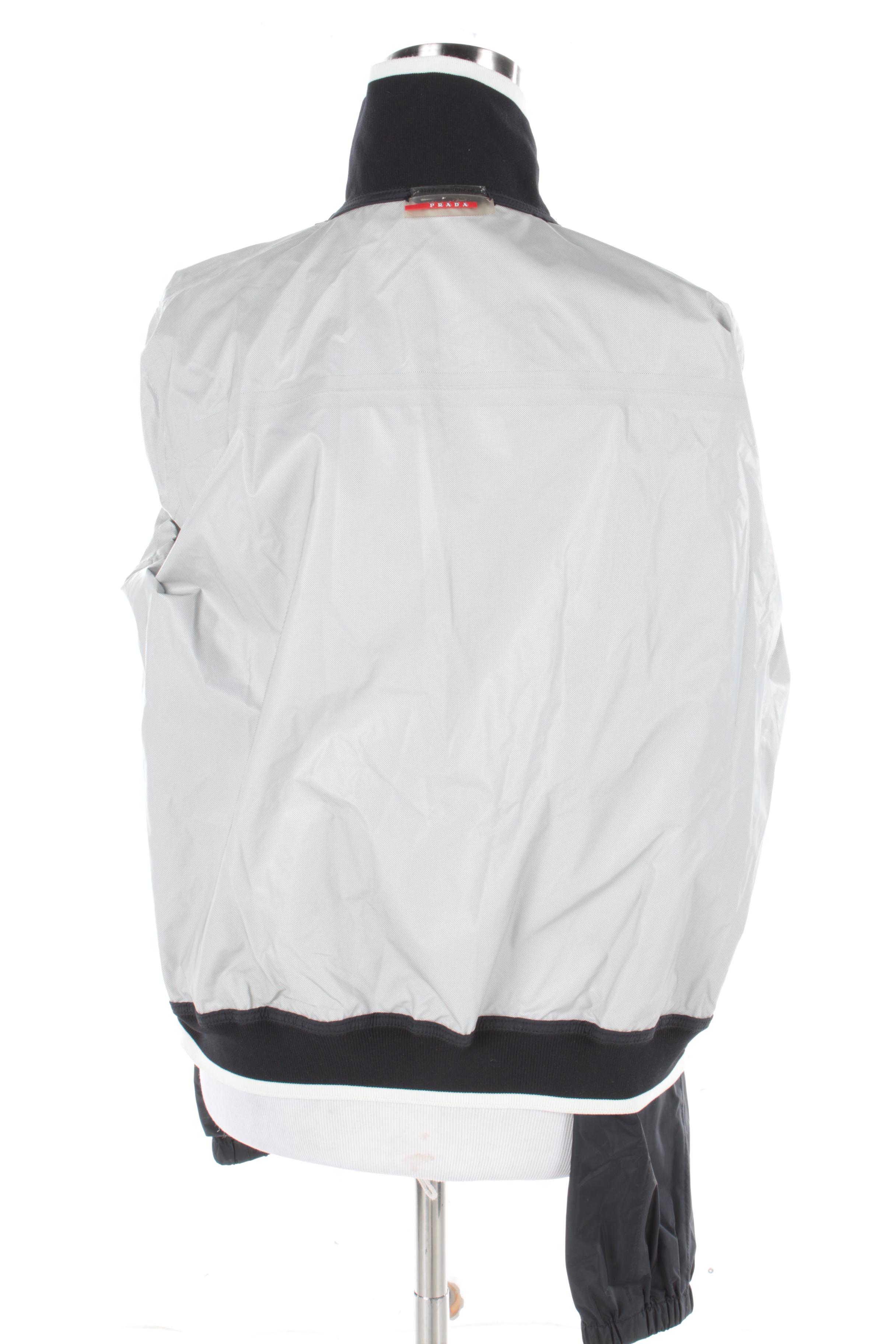 Prada Black Nylon Zipper-Front Jacket