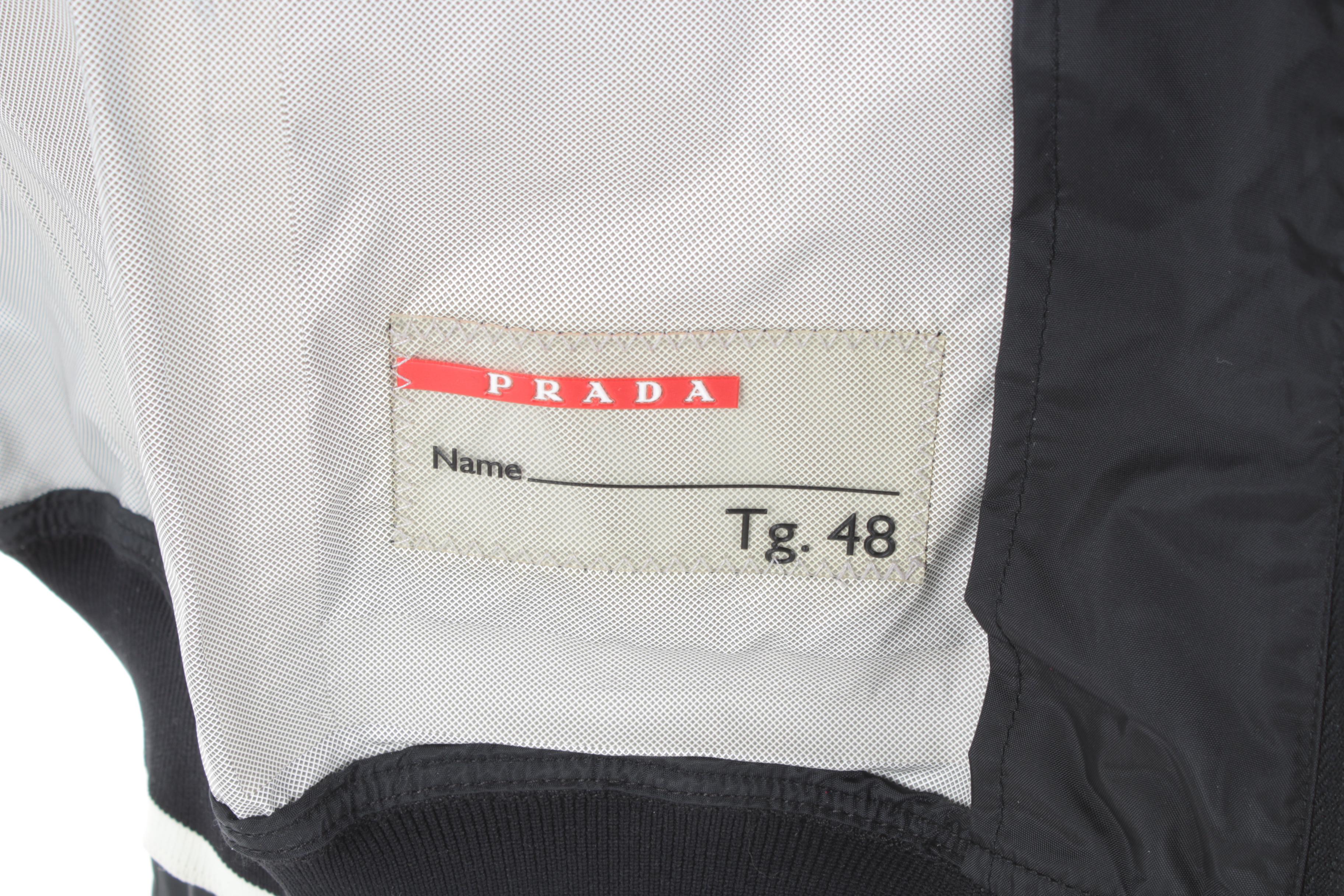 Prada Black Nylon Zipper-Front Jacket