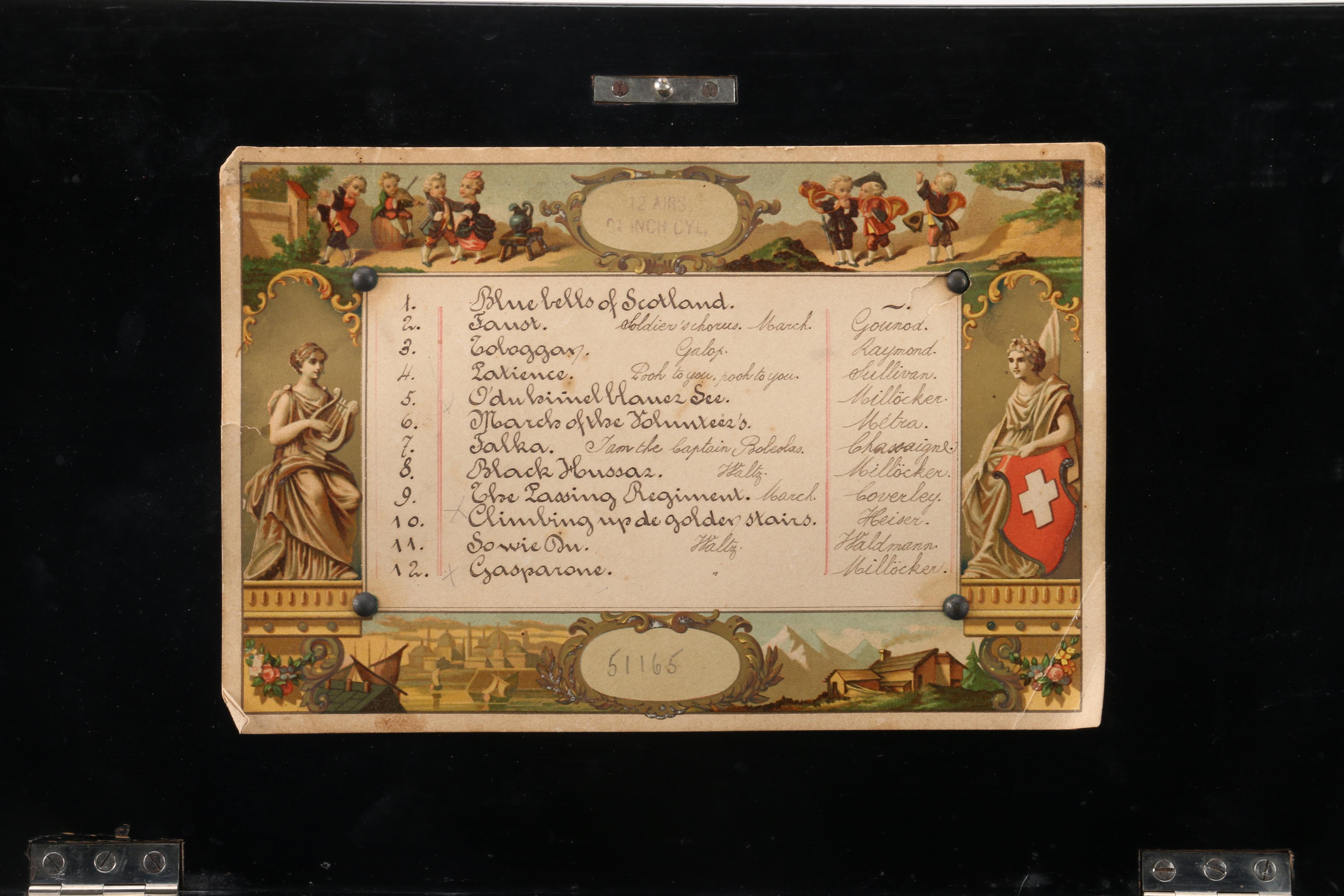 Antique Twelve-Tune Cylinder Music Box