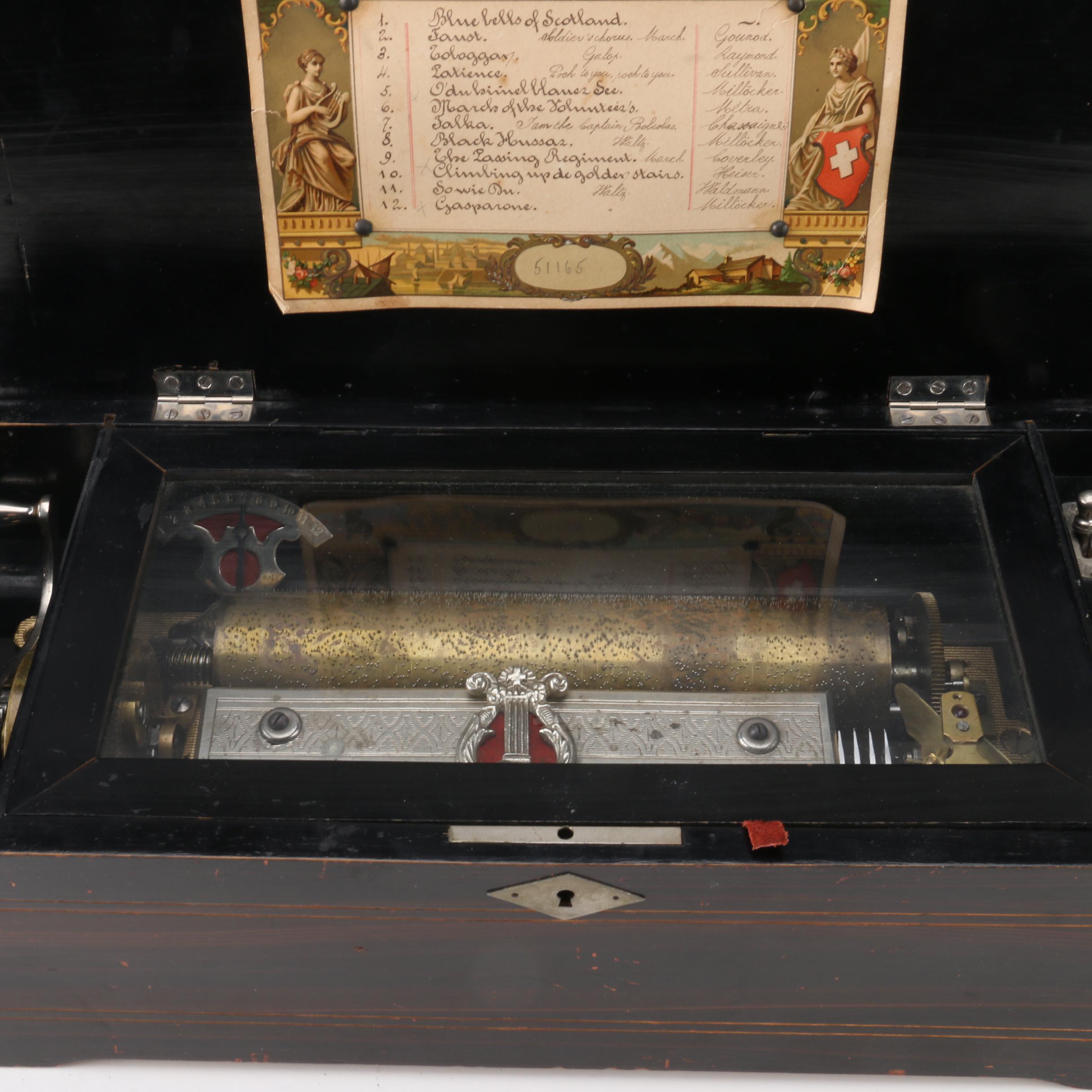 Antique Twelve-Tune Cylinder Music Box