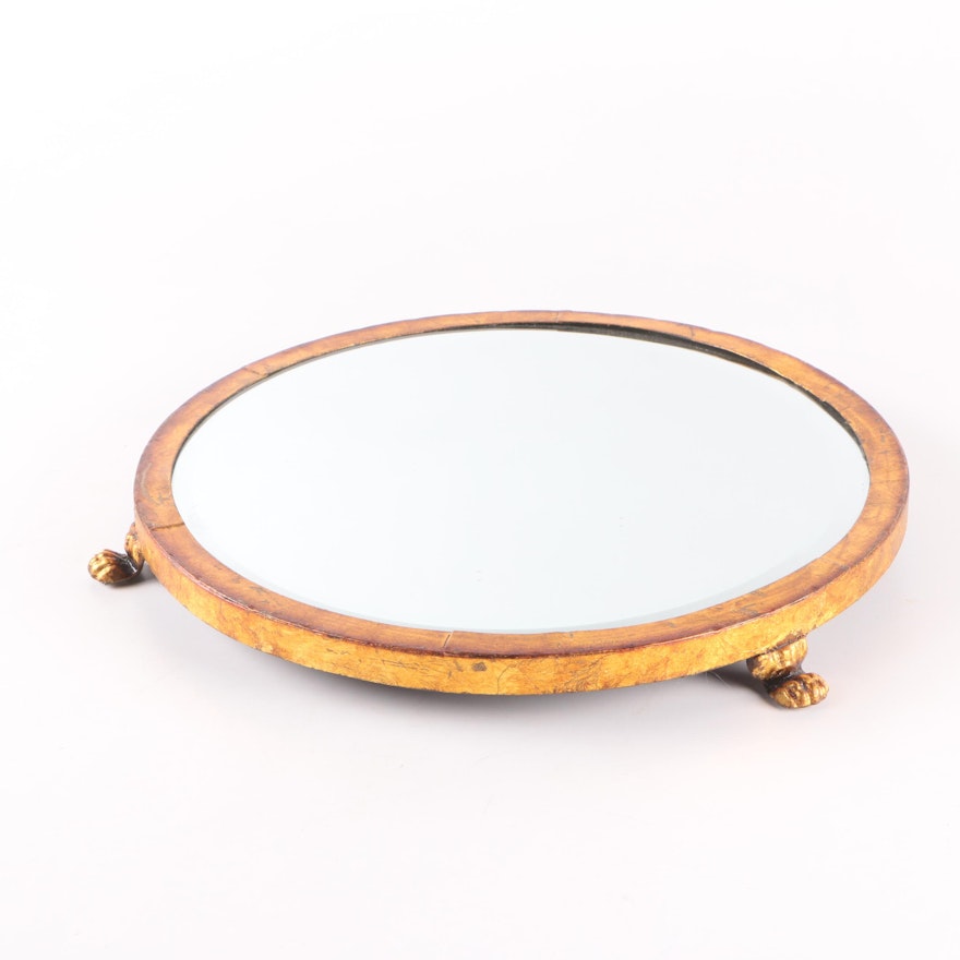 Gold Tone Mirrored Tray
