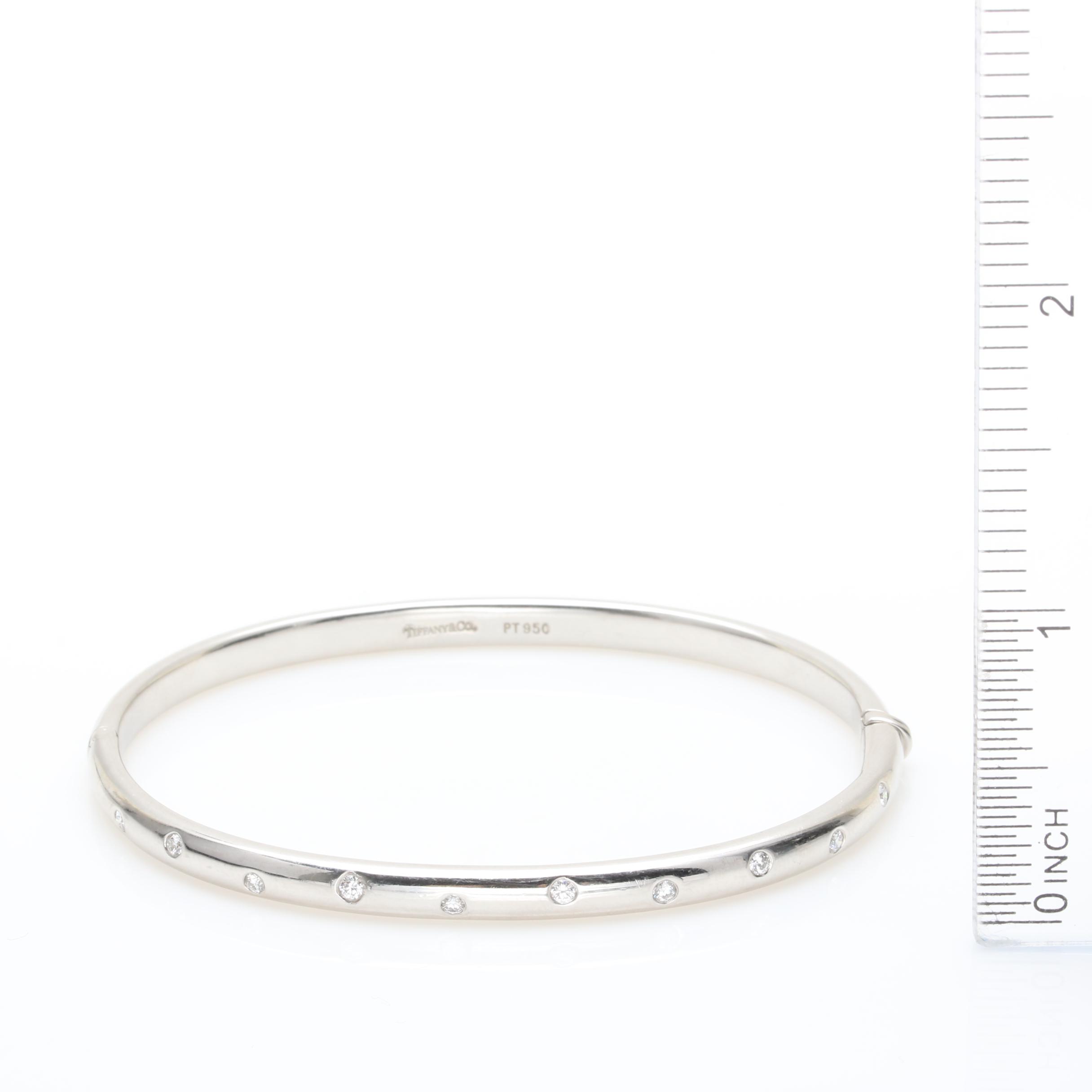 Tiffany & Co. "Étoile" Platinum Diamond Bangle Bracelet