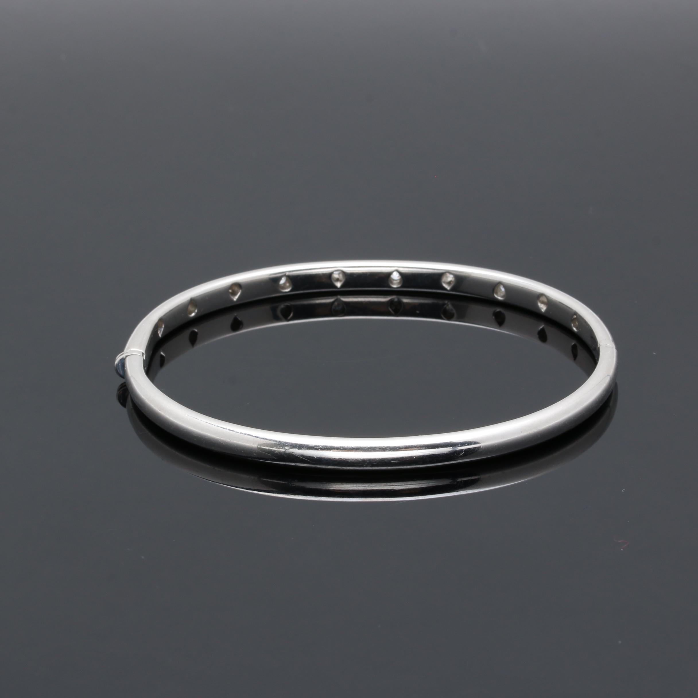 Tiffany & Co. "Étoile" Platinum Diamond Bangle Bracelet