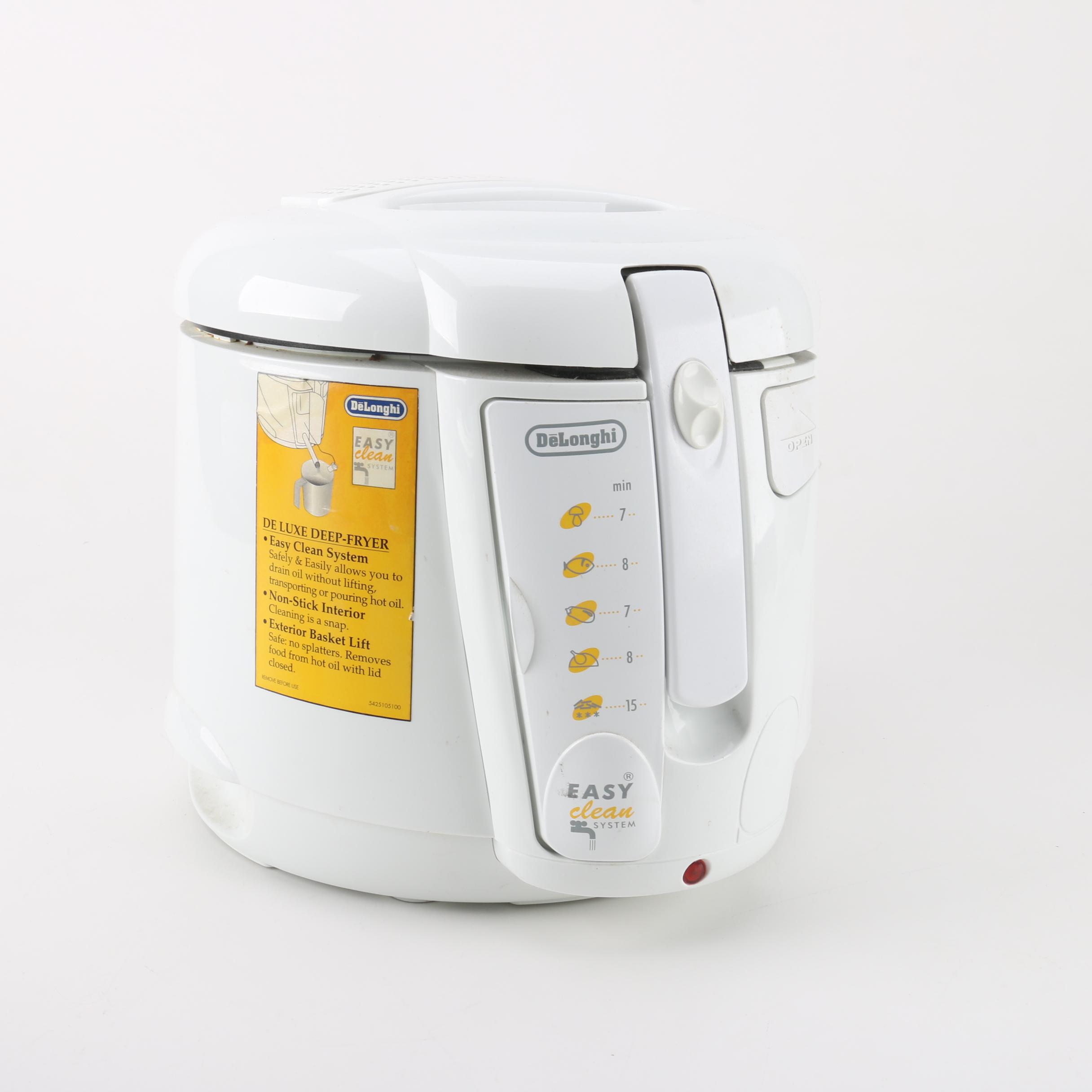 Collection of Kitchen Appliances Including DeLonghi Deep Fryer