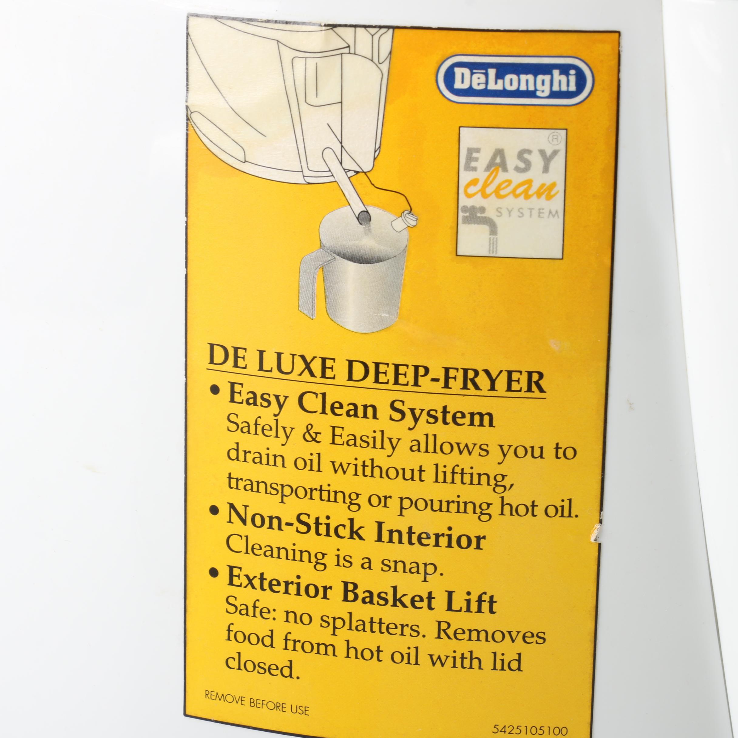 Collection of Kitchen Appliances Including DeLonghi Deep Fryer