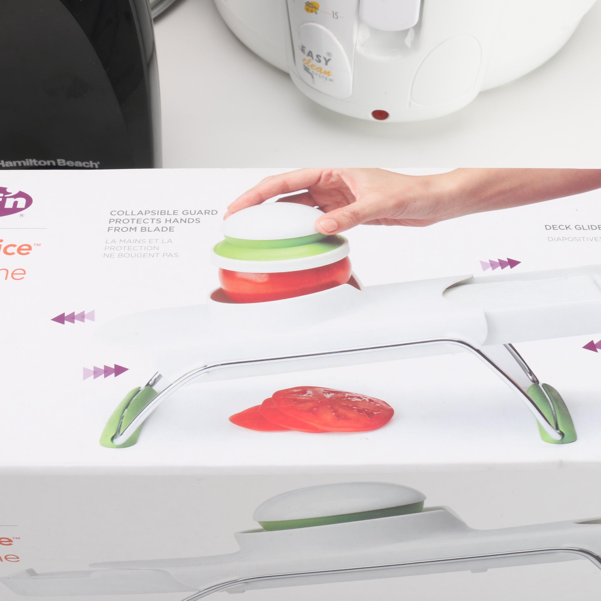 Collection of Kitchen Appliances Including DeLonghi Deep Fryer