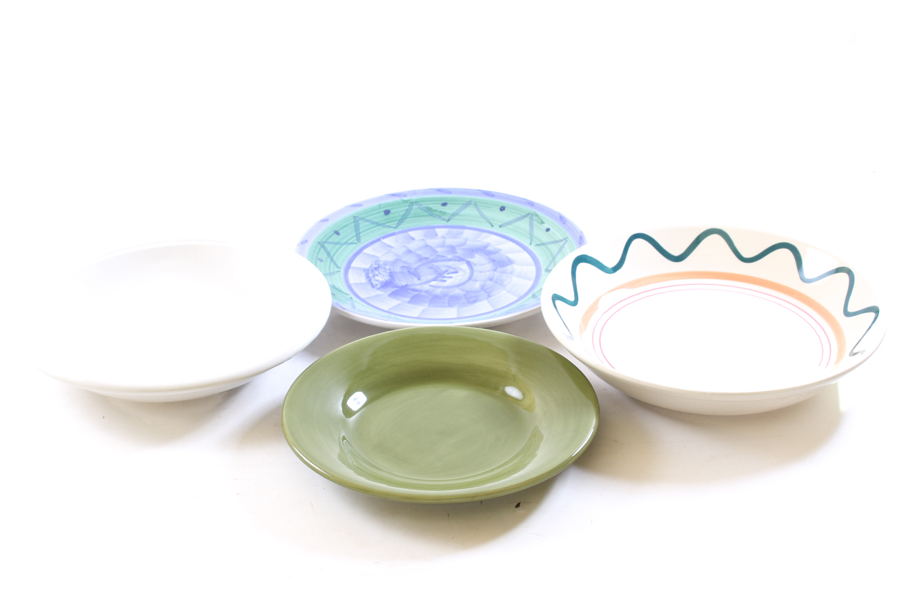 Pottery and Ceramic Serveware, Including Dansk, Villeroy and Boch, and Caleca