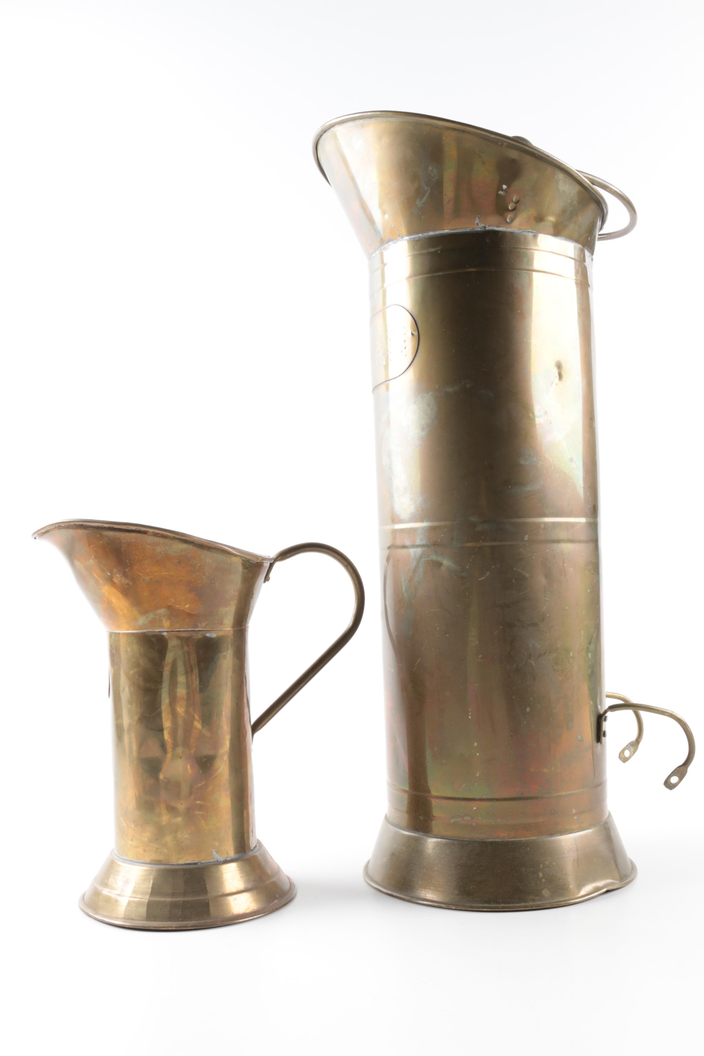 Vintage Copper 5-KAN Water Shuttle, Coal Shuttle, and Industrial Test Sieve