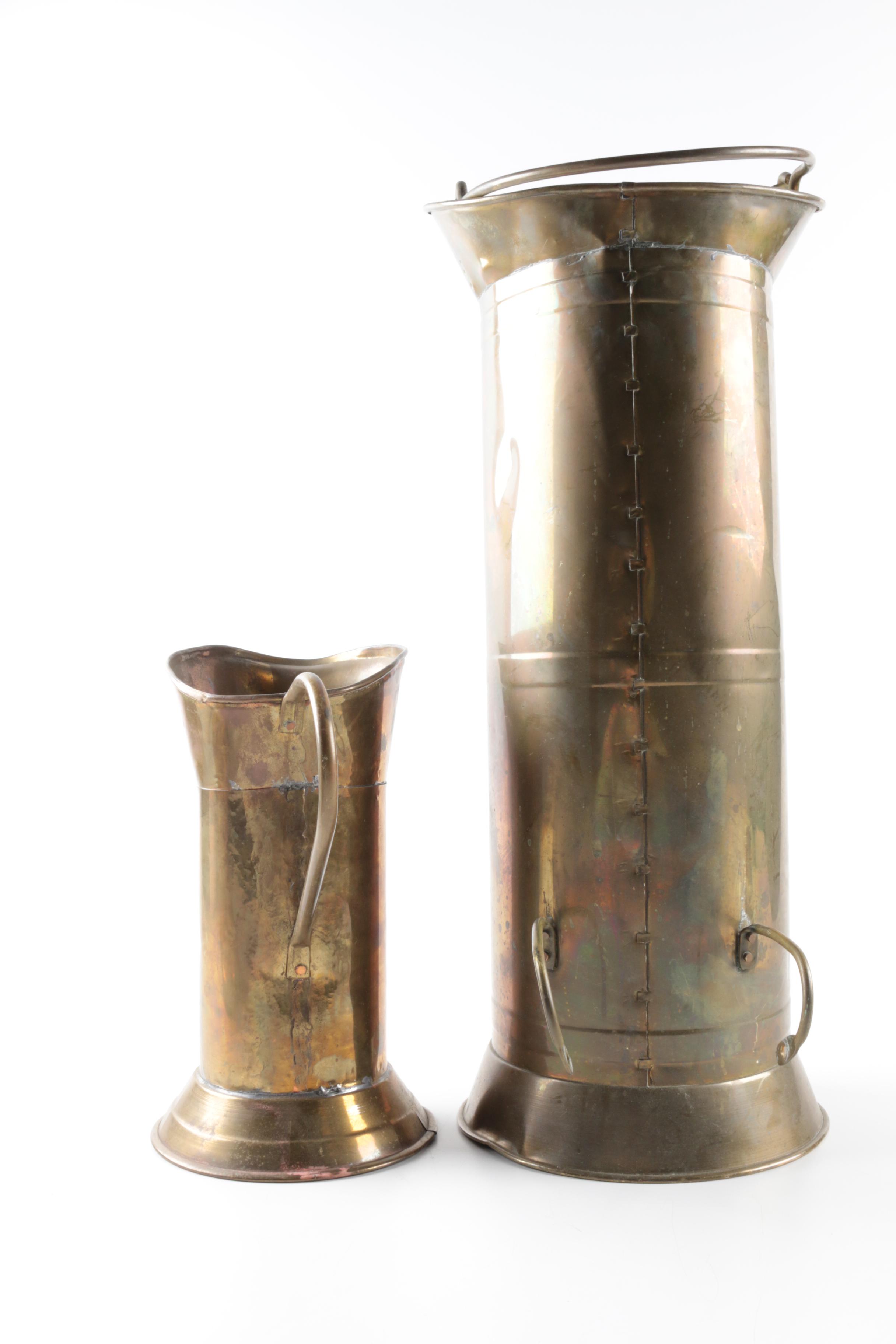 Vintage Copper 5-KAN Water Shuttle, Coal Shuttle, and Industrial Test Sieve