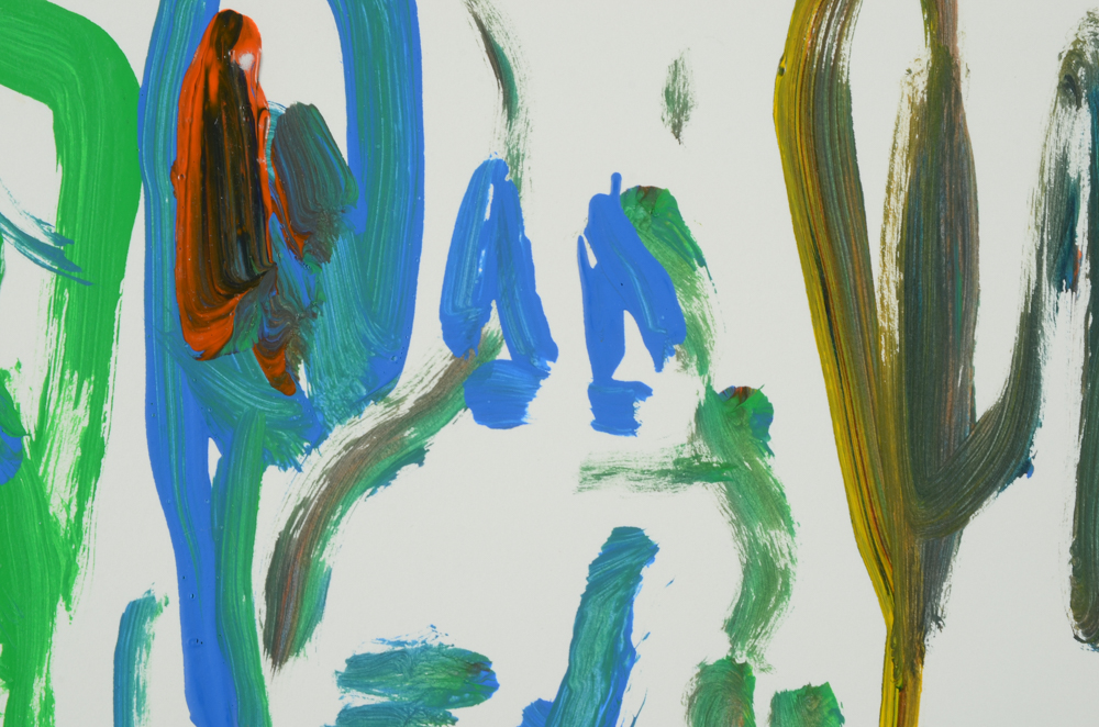 Three Paul Chidlaw Acrylic on Paper Abstract Paintings