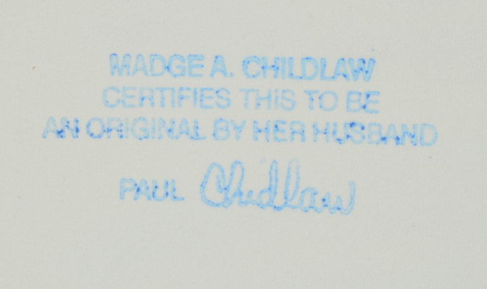 Three Paul Chidlaw Acrylic on Paper Abstract Paintings