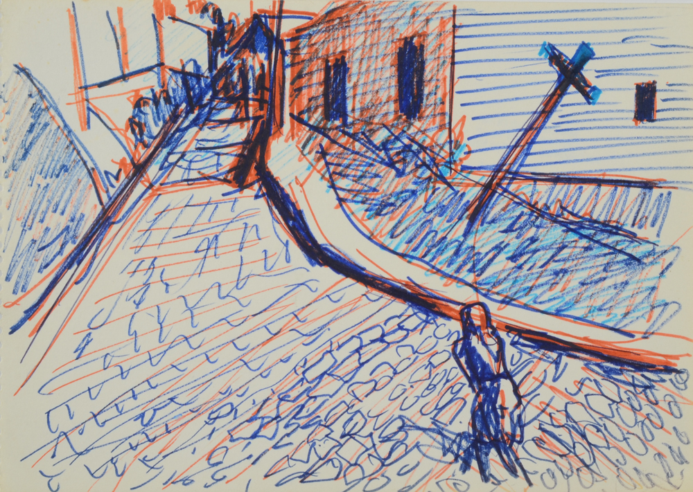 Paul Chidlaw Collection of Four Marker Drawings on Paper