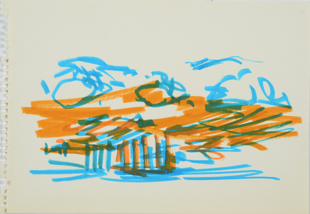 Paul Chidlaw Collection of Four Marker Drawings on Paper