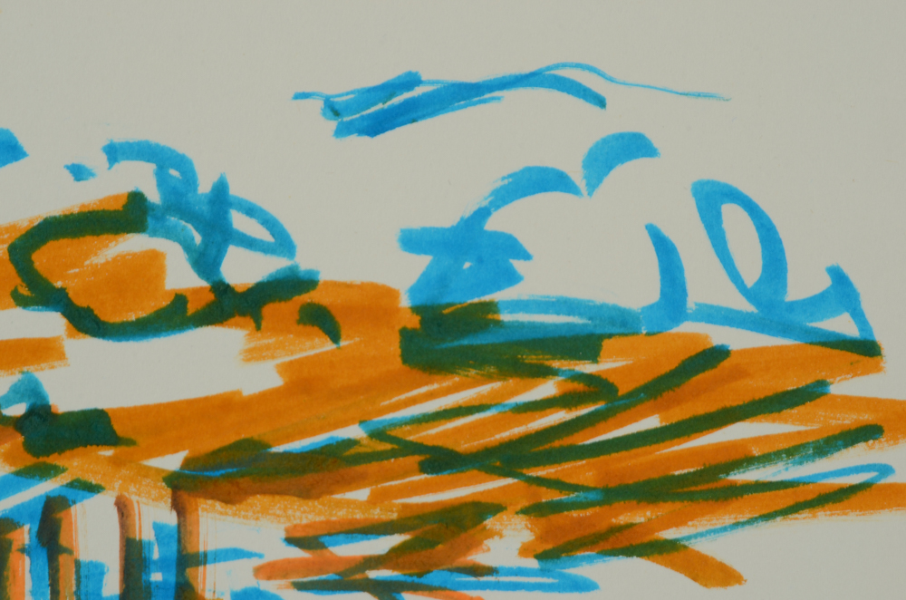 Paul Chidlaw Collection of Four Marker Drawings on Paper