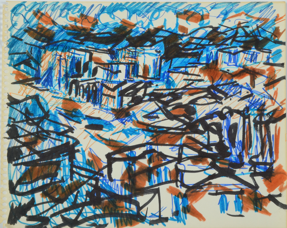 Paul Chidlaw Collection of Four Marker Drawings on Paper