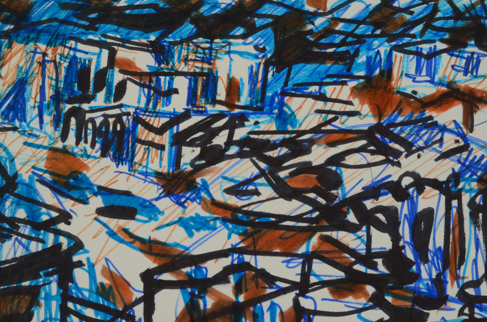 Paul Chidlaw Collection of Four Marker Drawings on Paper