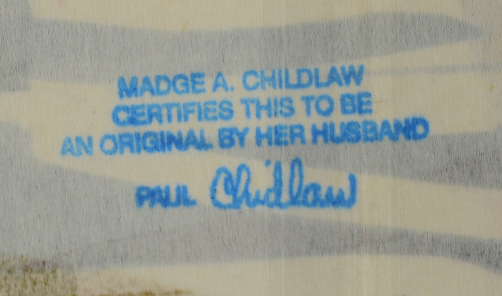 Two Paul Chidlaw Abstract Mixed Media Color Collagraph Prints