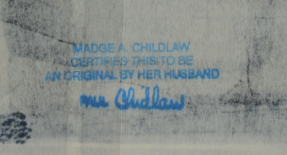 Two Paul Chidlaw Abstract Mixed Media Color Collagraph Prints