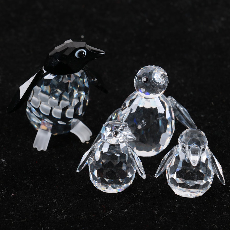 Swarovski Crystal Penguin Figurines