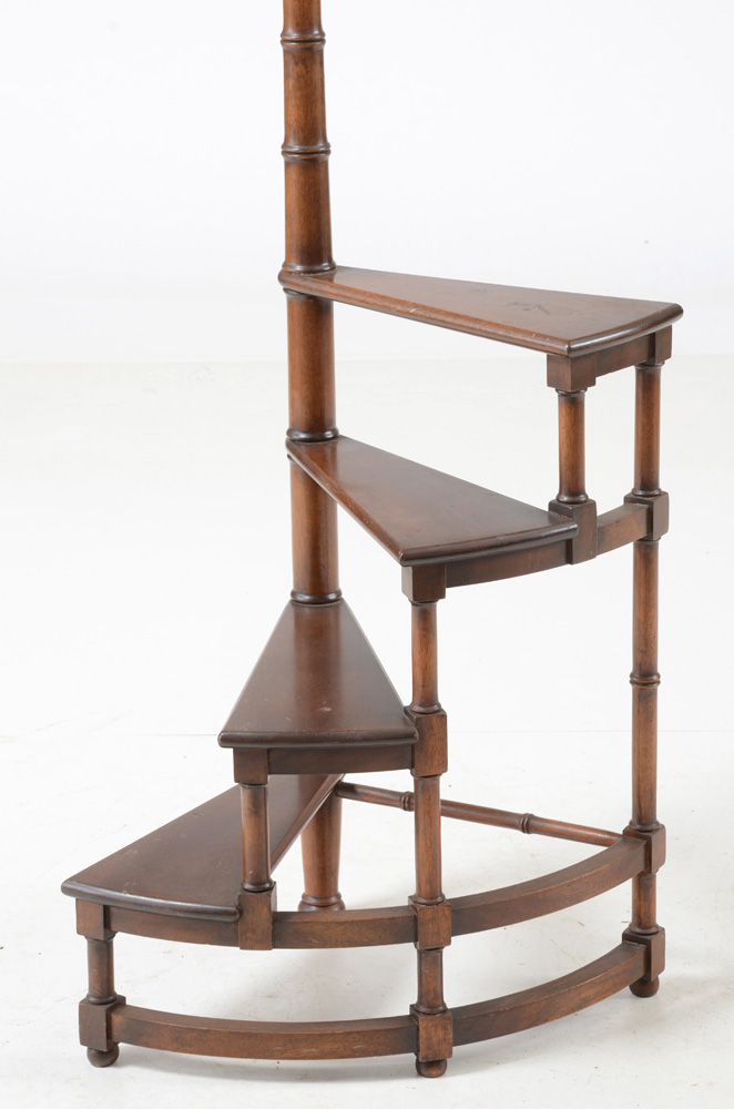 Vintage Mahogany Library Steps