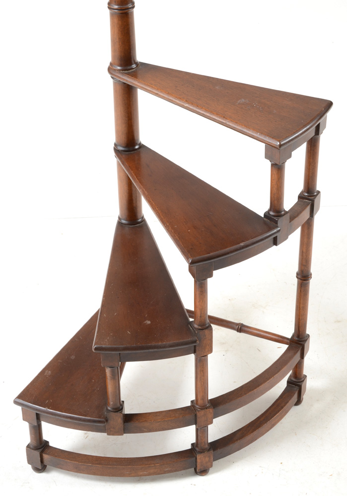 Vintage Mahogany Library Steps