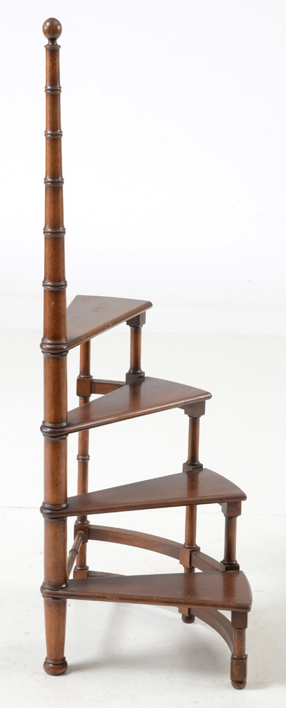 Vintage Mahogany Library Steps