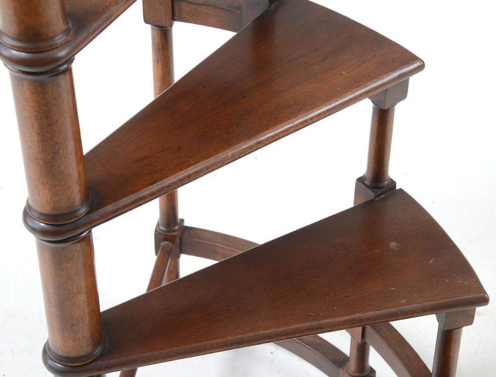 Vintage Mahogany Library Steps