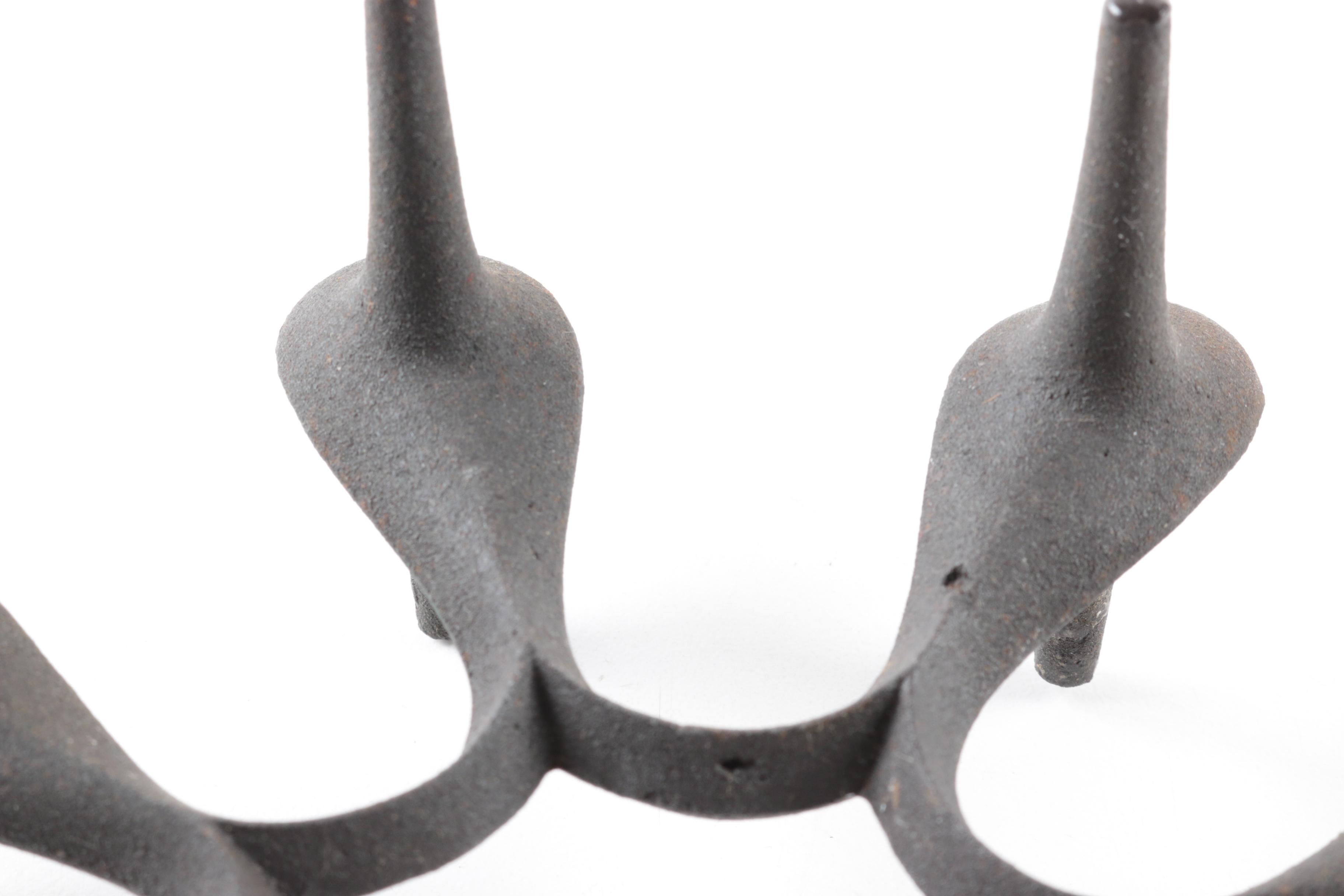 Vintage Dansk Cast Iron Centerpiece Candle Holder