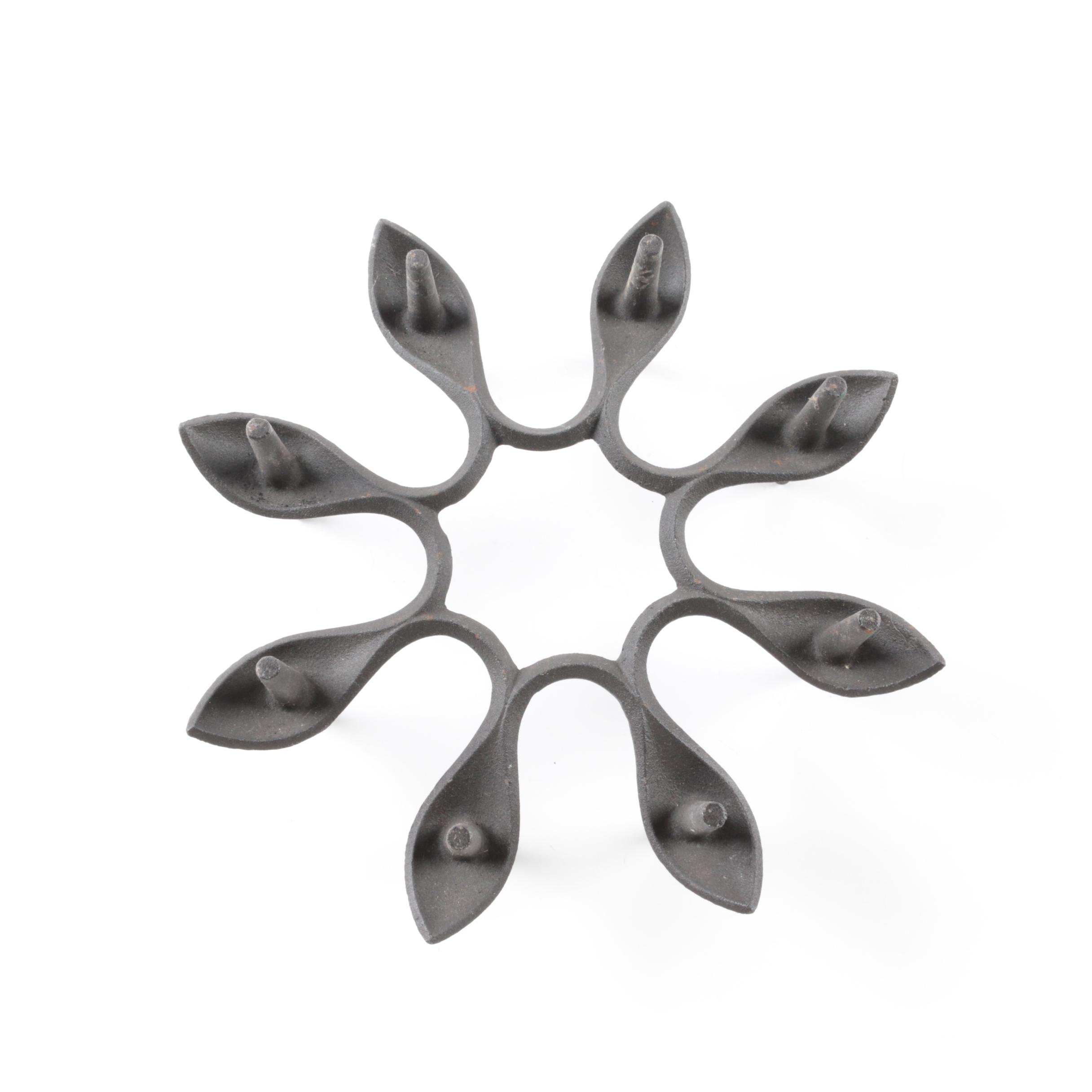 Vintage Dansk Cast Iron Centerpiece Candle Holder