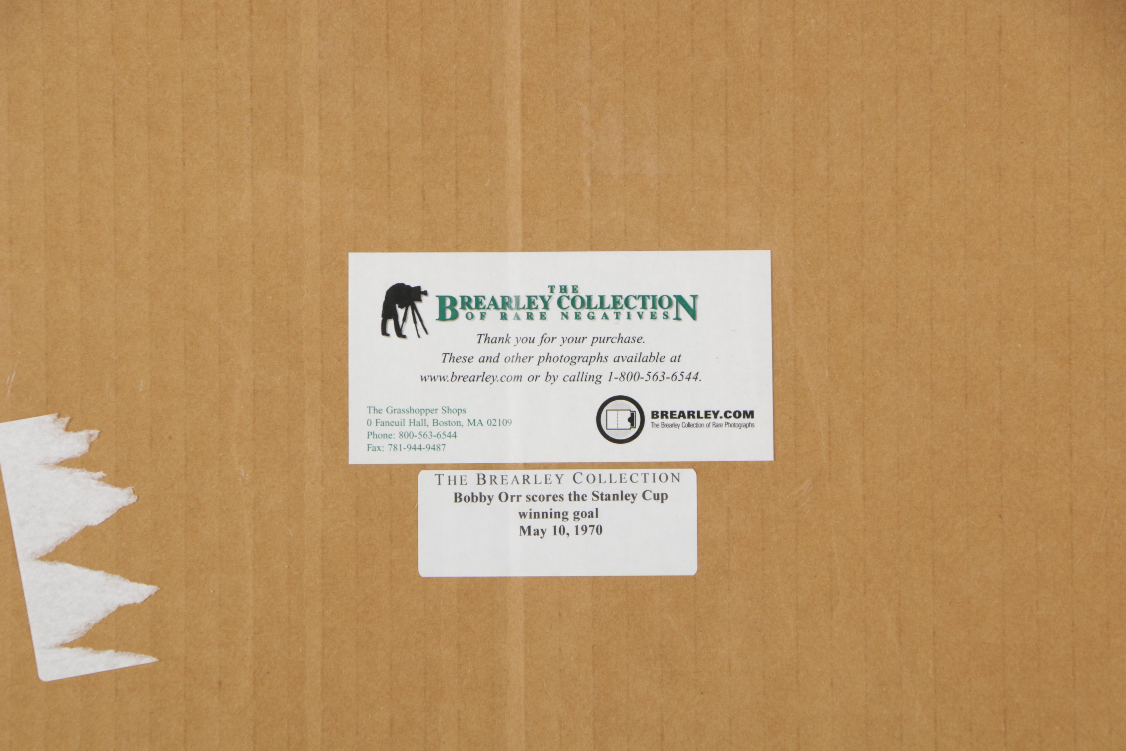 Black and White Photograph of Bobby Orr at 1970 Stanley Cup