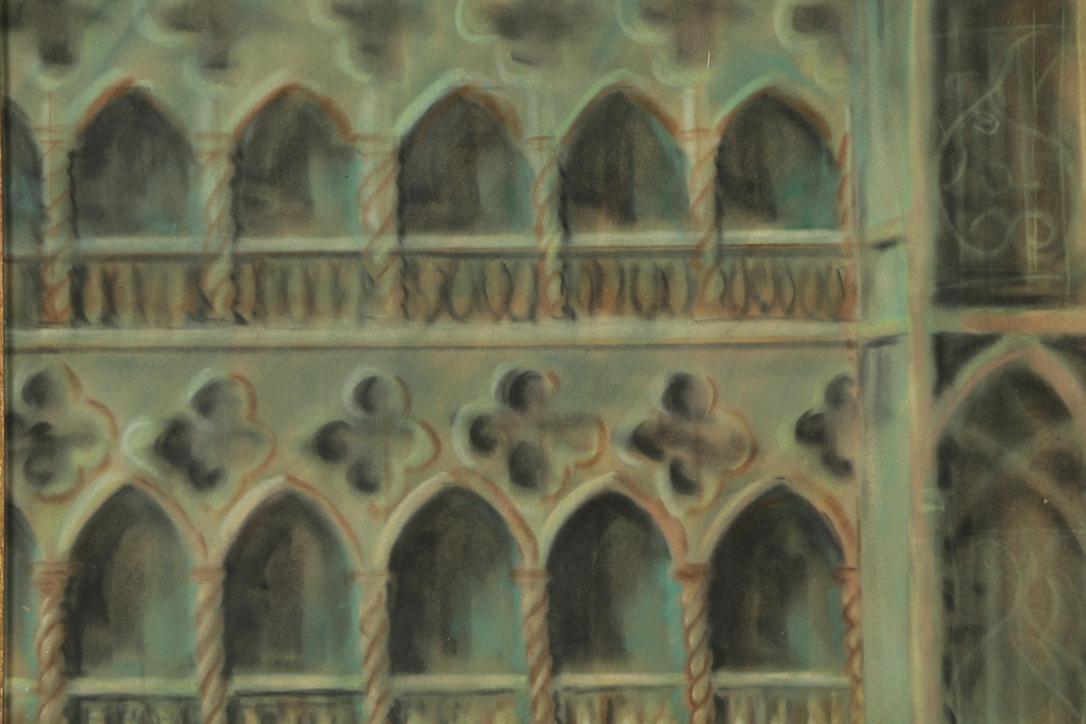 Nelson Sears Pastel Drawing "Doge Palace"
