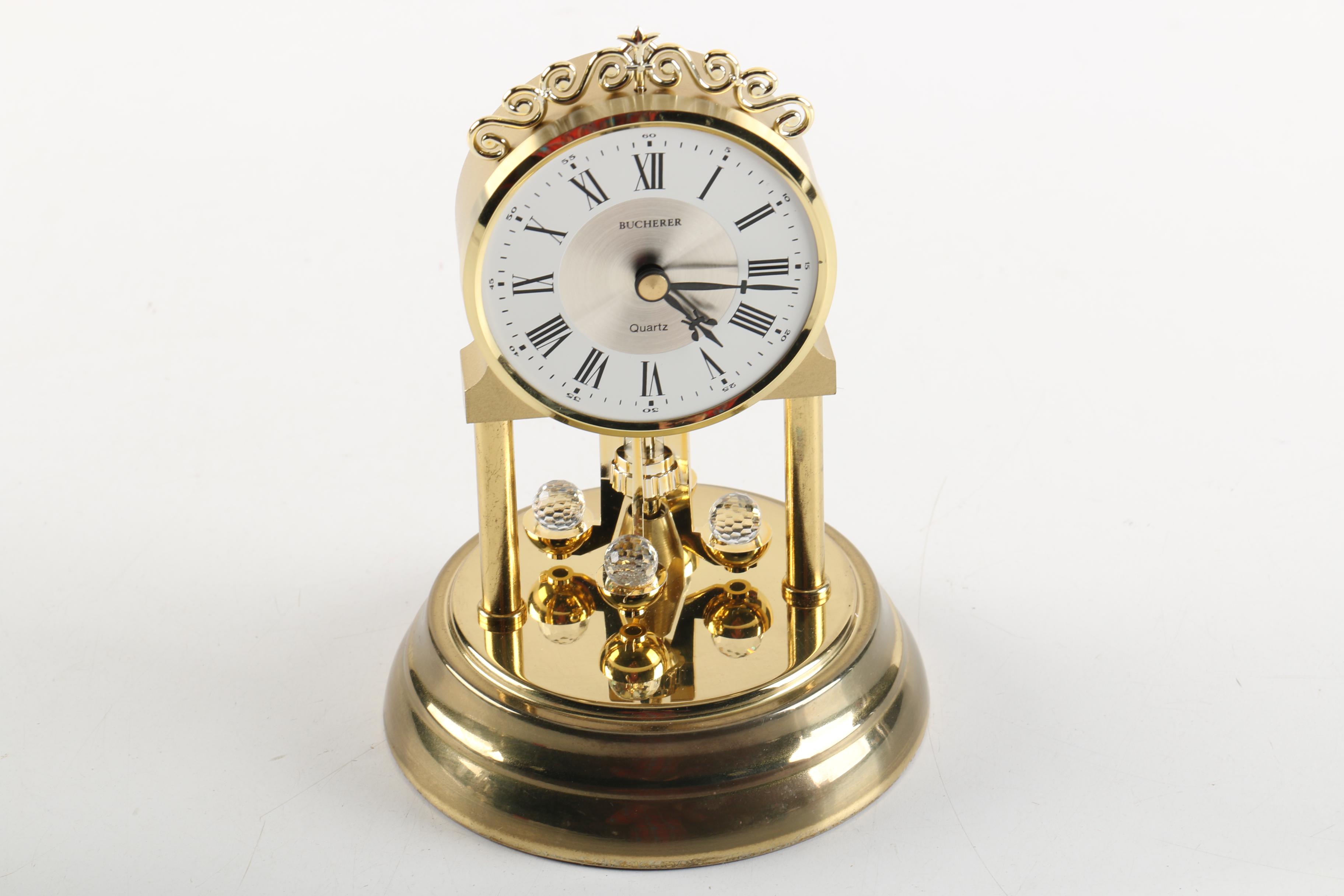 Bucherer Quartz and Crystals Anniversary Clock