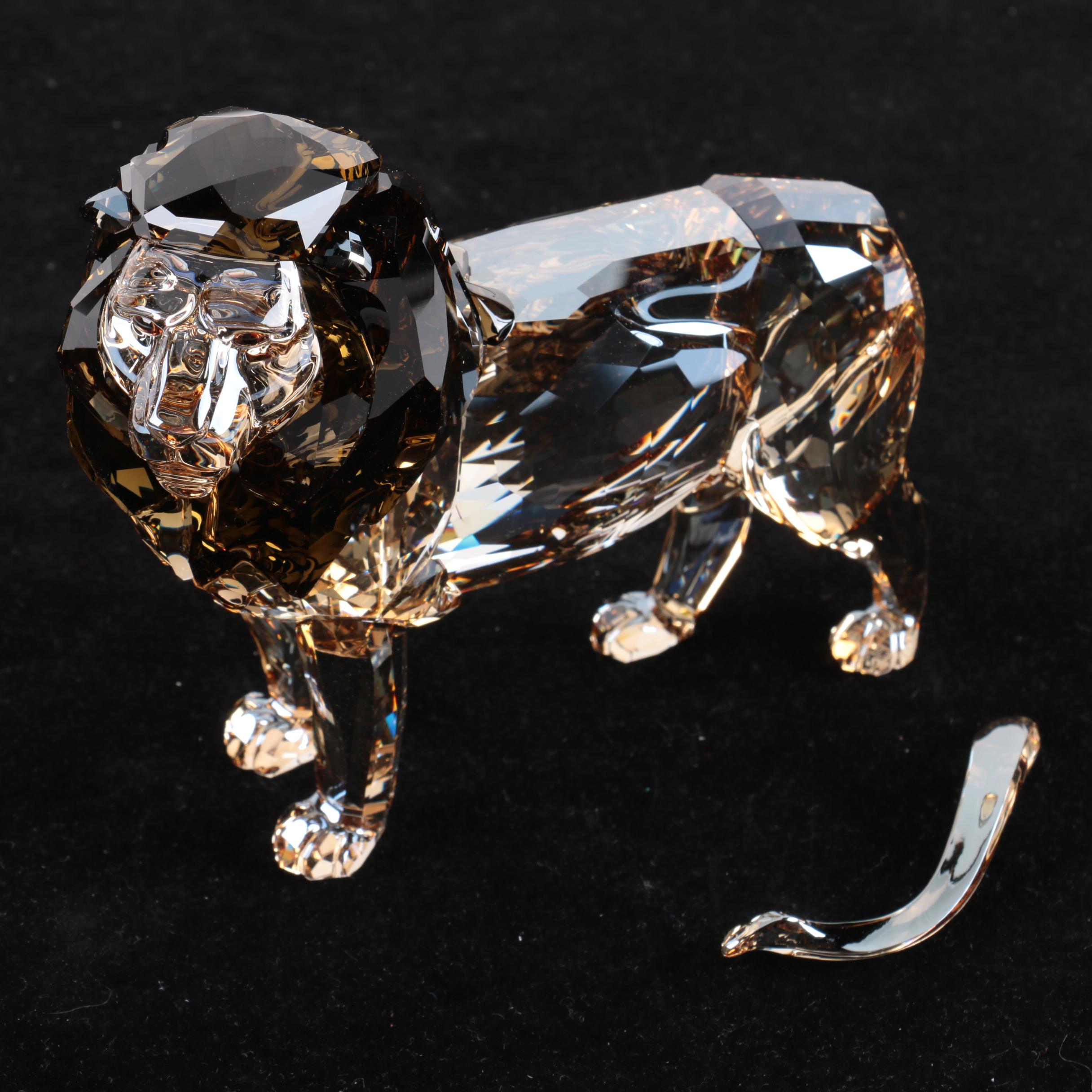 Swarovski Crystal Lion Figurine