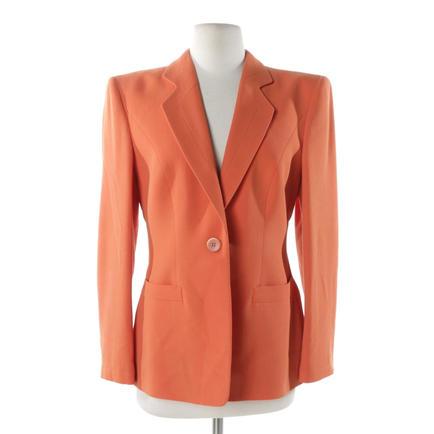 Women's Giorgio Armani Orange Wool Blazer