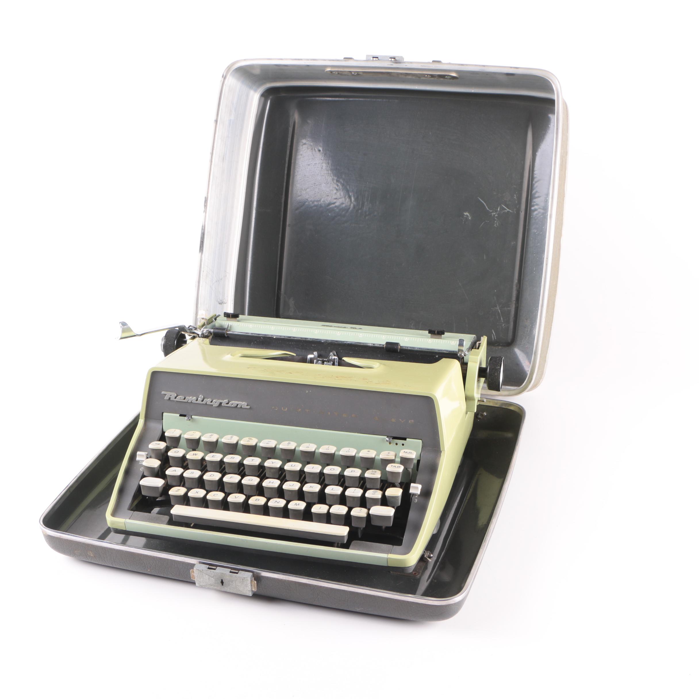 Vintage Remington Miracle Tab Typewriter with Case