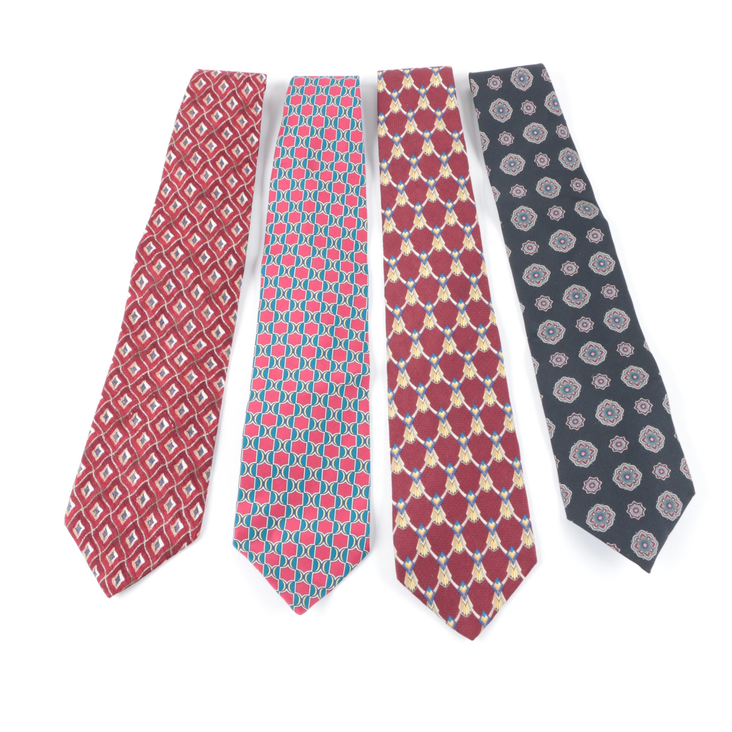 Men's Christian Dior and Burberry Silk Patterned Neckties