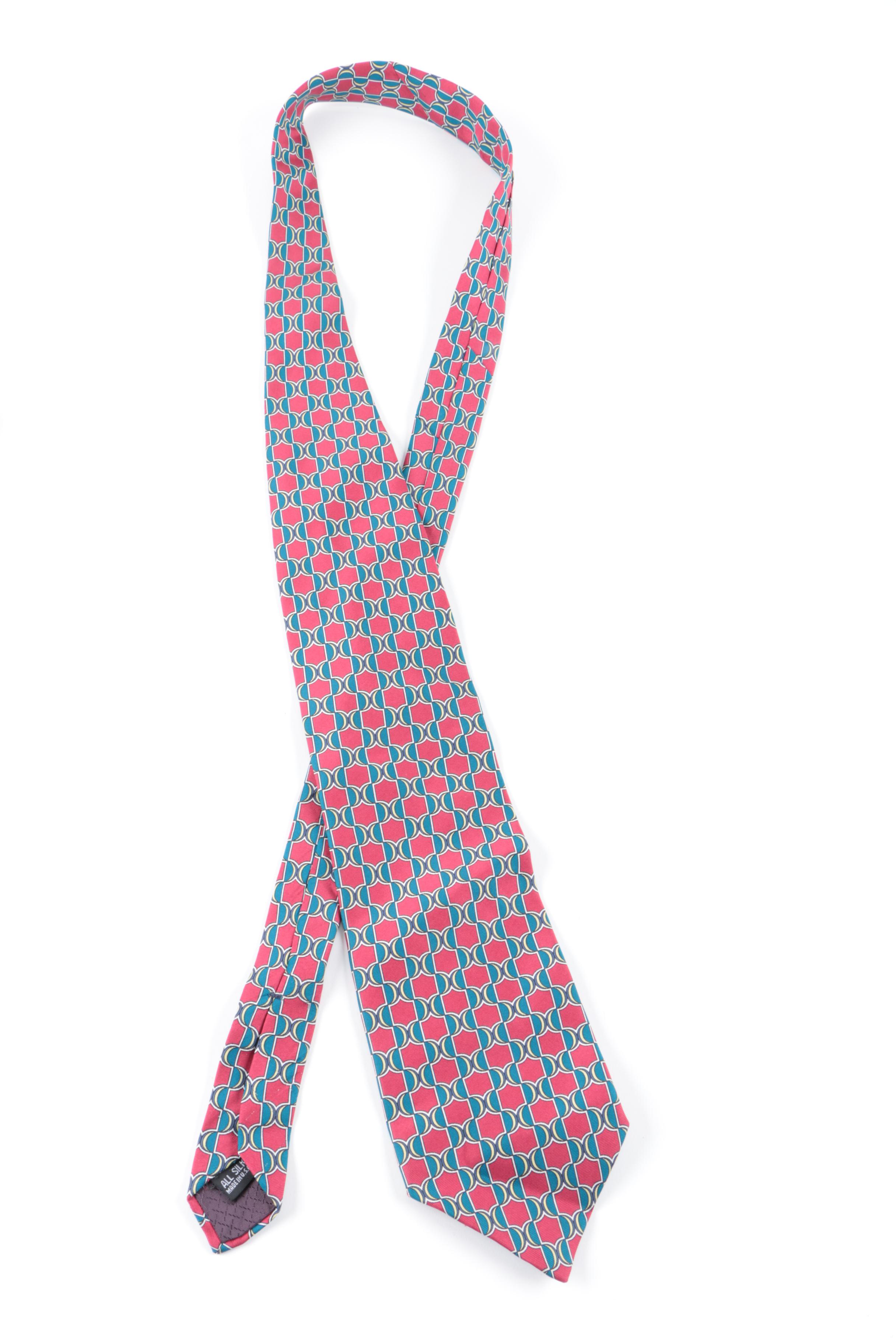 Men's Christian Dior and Burberry Silk Patterned Neckties