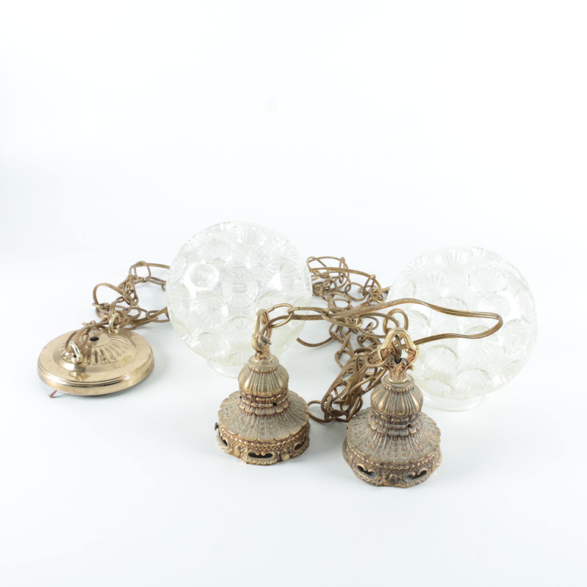 Pair of Hanging Light Fixtures